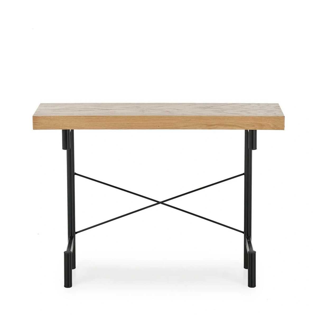 Consola INFERNO, stejar/negru, 106x30x77 cm