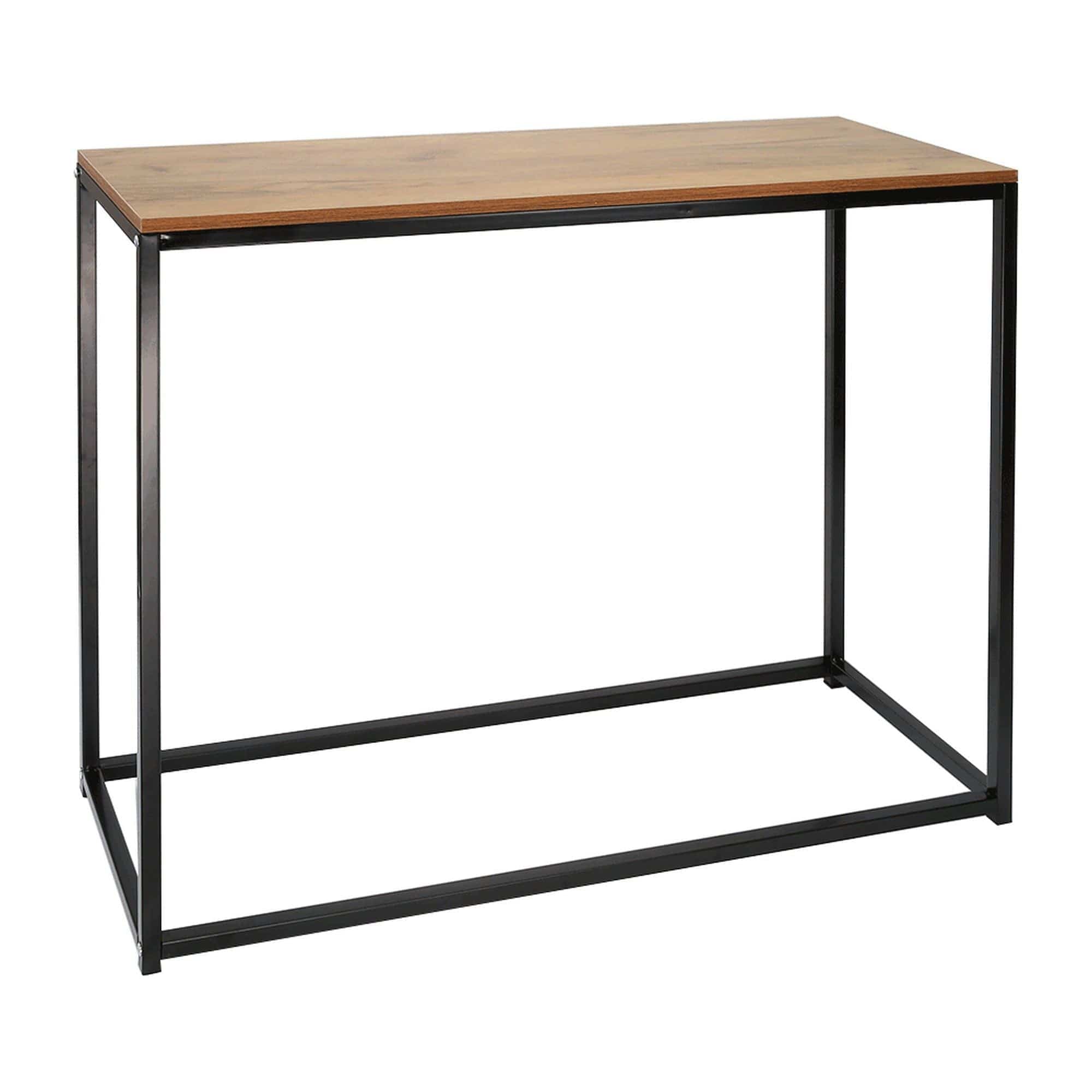 Consola KALISTO, stejar/negru, 100x35x80 cm