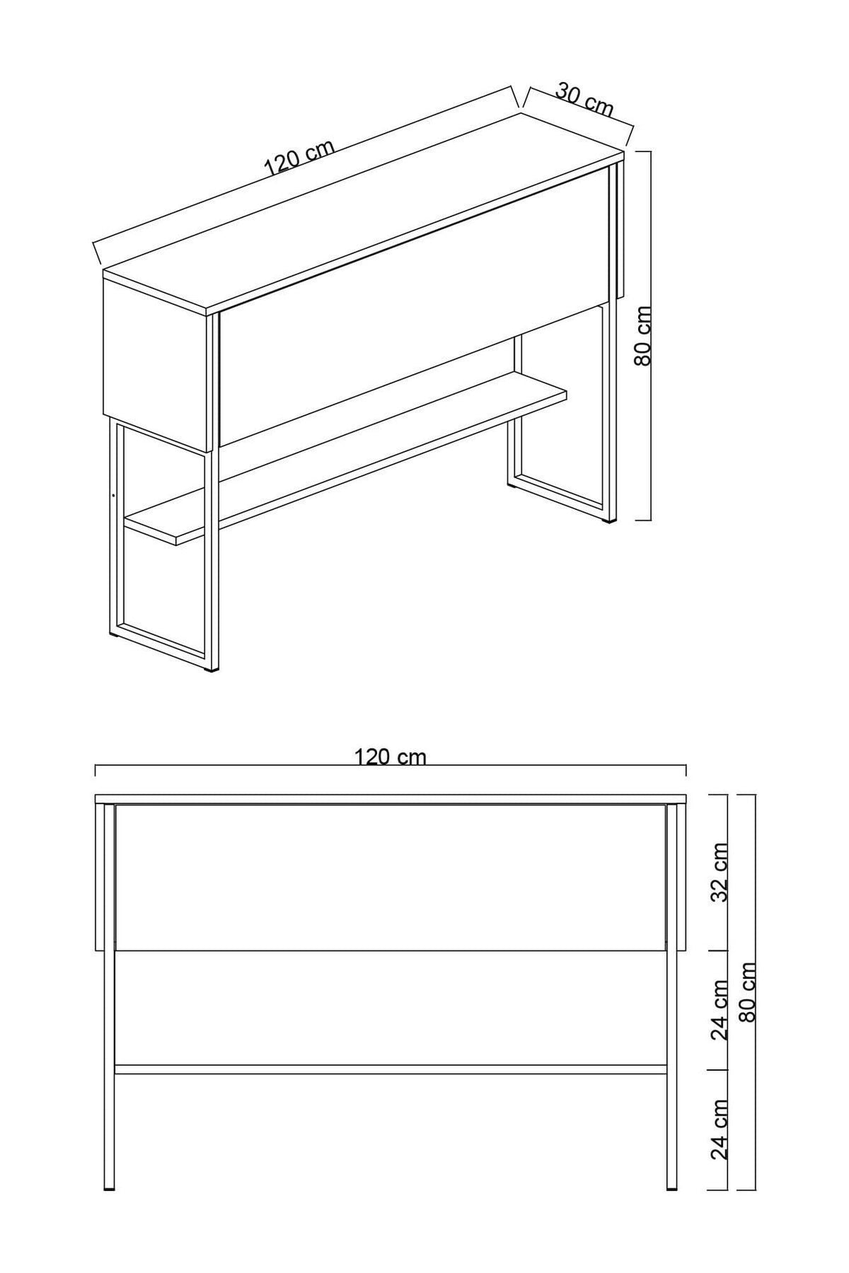 Consola LUXE, stejar canyon/auriu, PAL melaminat/metal, 120x30x80 cm