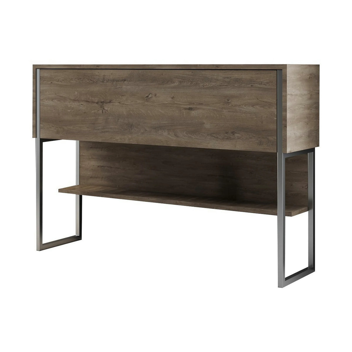 Consola LUXE, stejar canyon/crom, PAL melaminat/metal, 120x30x80 cm