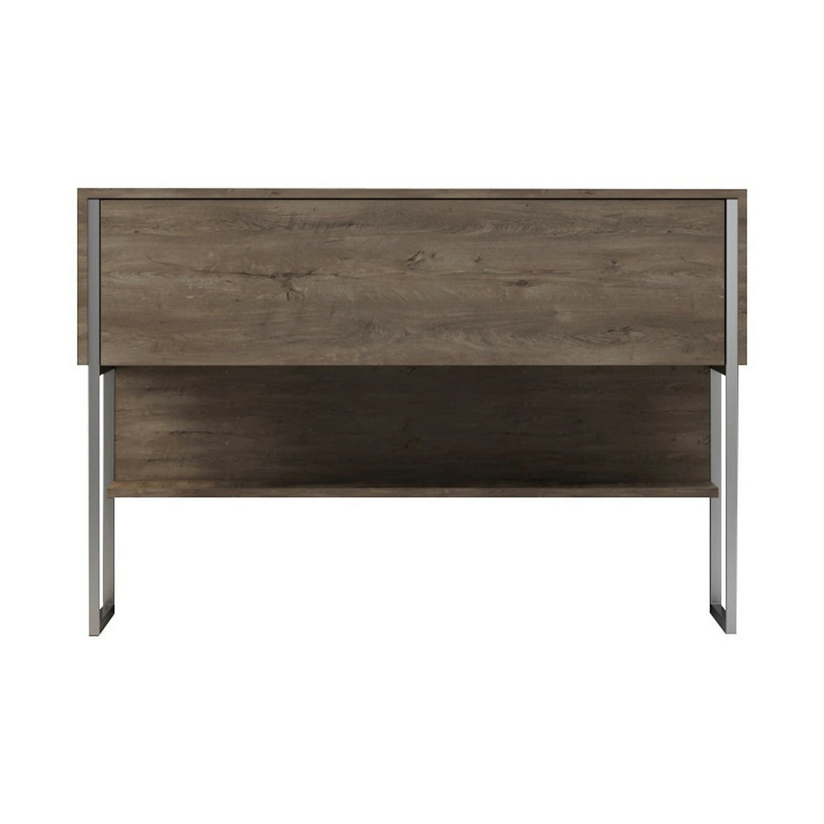 Consola LUXE, stejar canyon/crom, PAL melaminat/metal, 120x30x80 cm