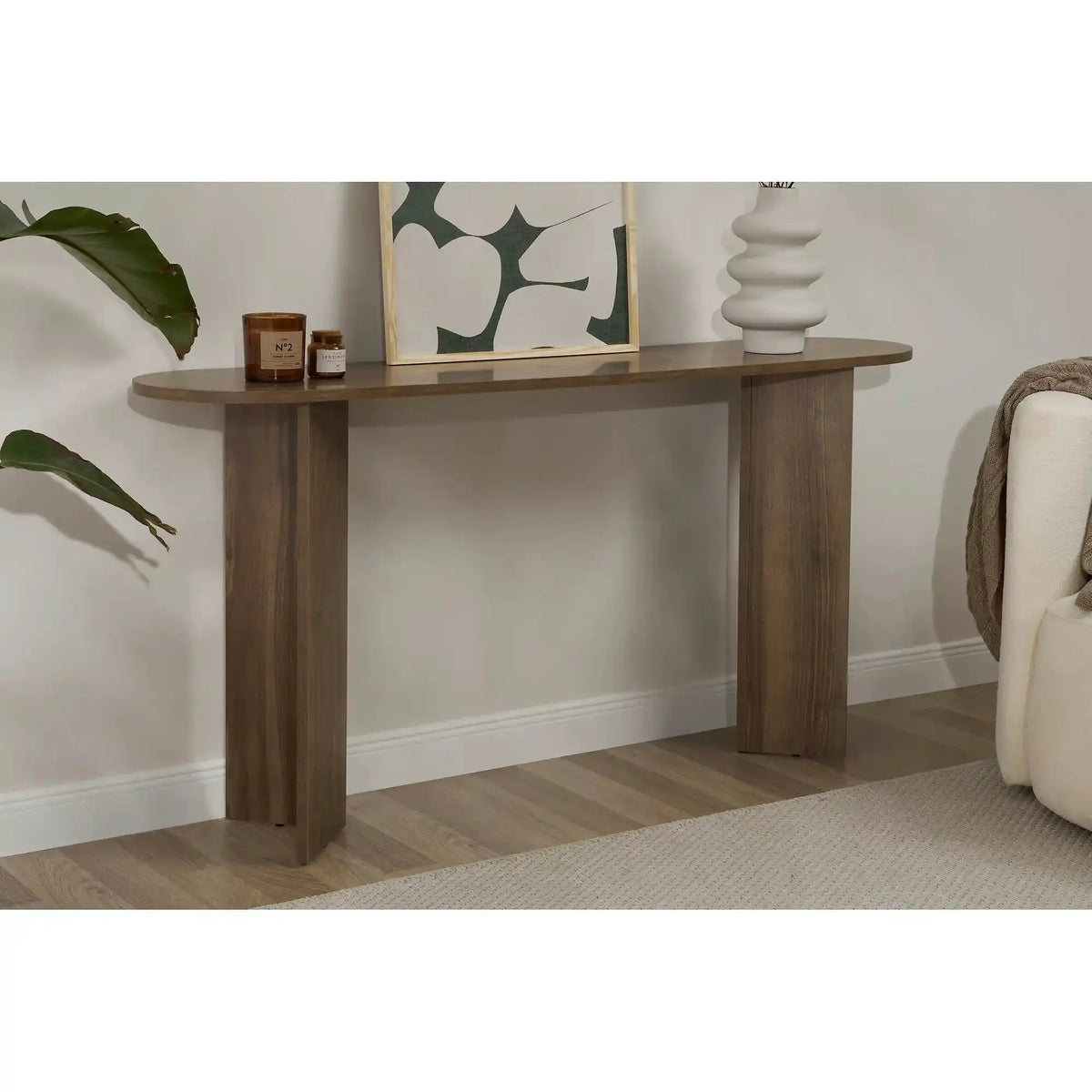 Consola SIRA, nuc inchis, PAL, 150x35x75 cm