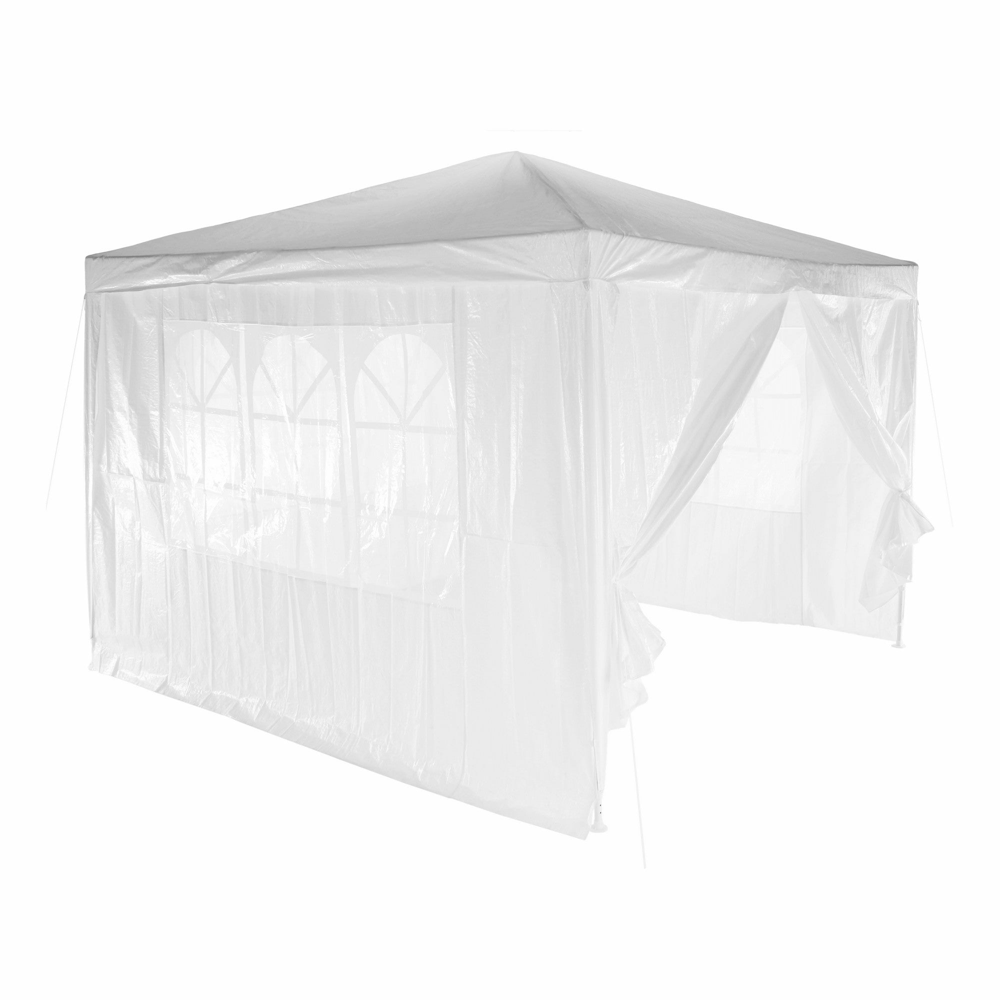 Cort gradina TEKNO TYP 1, alb, polietilena/otel, 300x300x245 cm