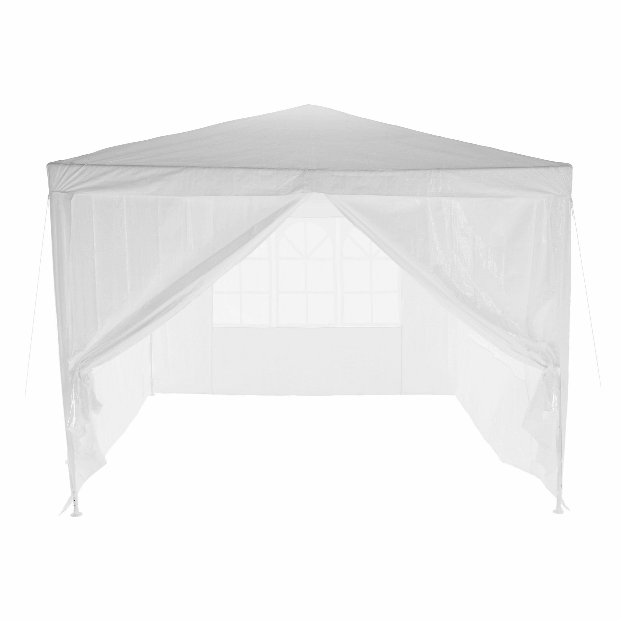 Cort gradina TEKNO TYP 1, alb, polietilena/otel, 300x300x245 cm