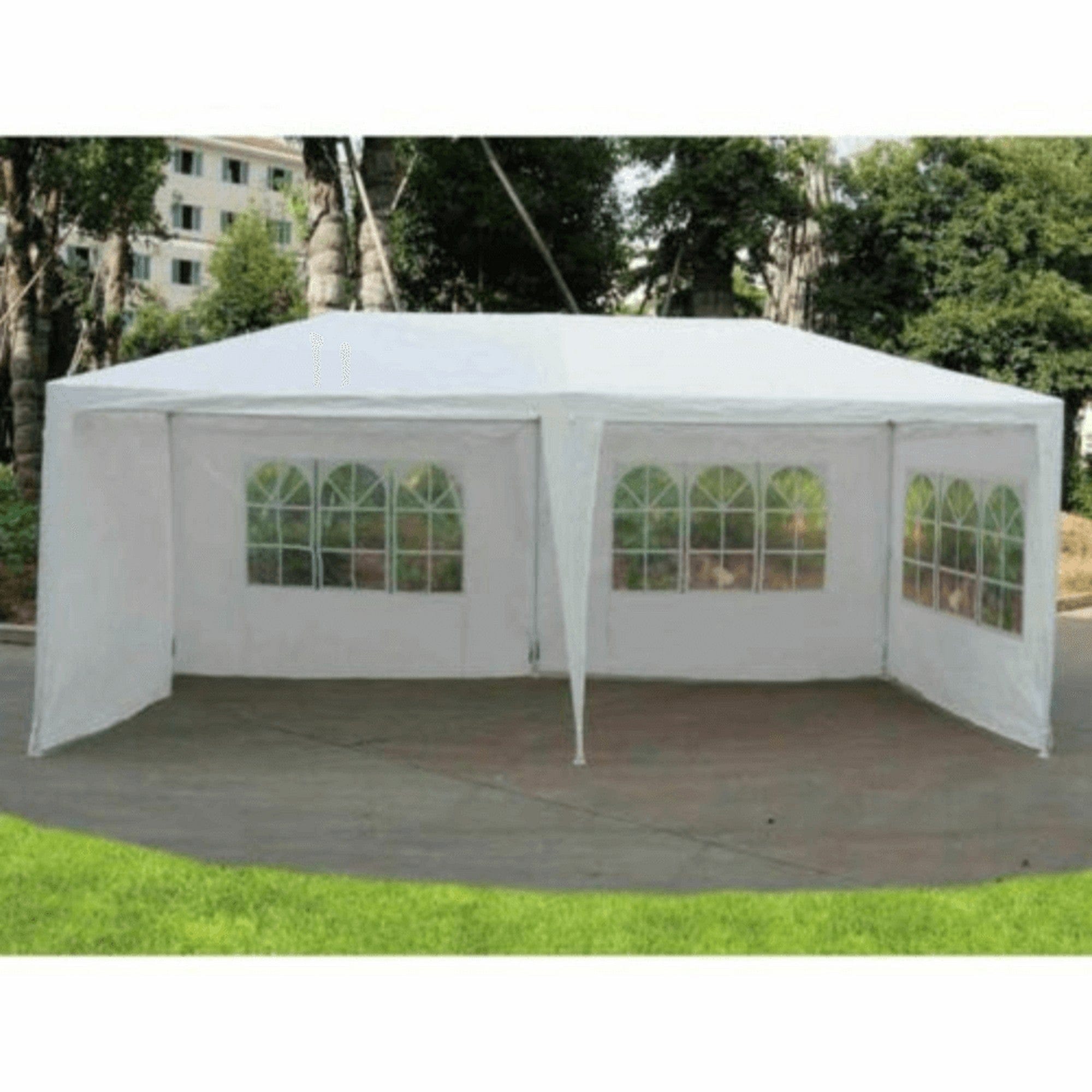 Cort gradina TENKO TYP 2, alb, polietilena/otel, 300x600x245 cm