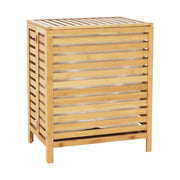 Cos de rufe MENORK, stejar, bambus/material textil, 50x35x60 cm