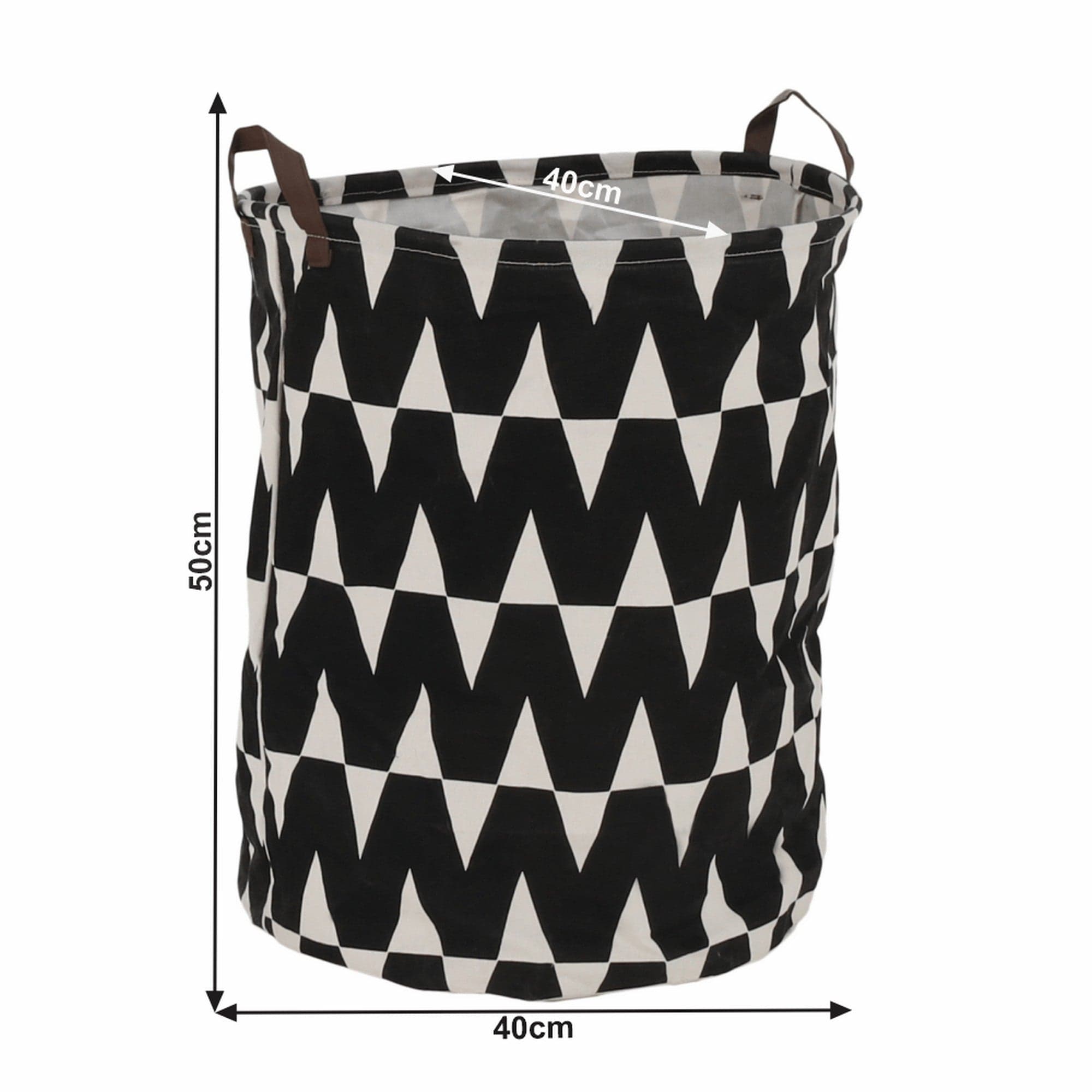 Cos de rufe PLEJO TYP 1, negru, alb, tesatura, 40x40x50 cm