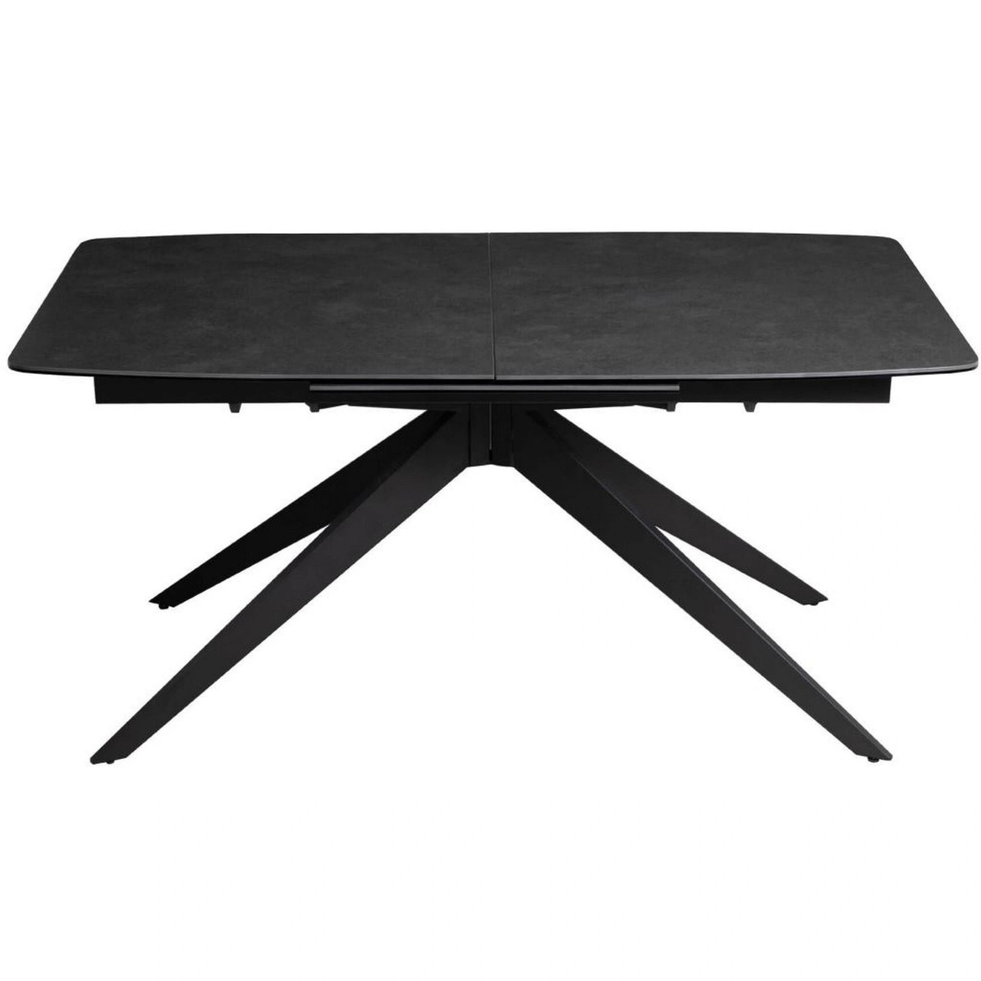 Masa extensibila COSMO, negru, sticla/ceramica/metal, 180/240x90x76 cm