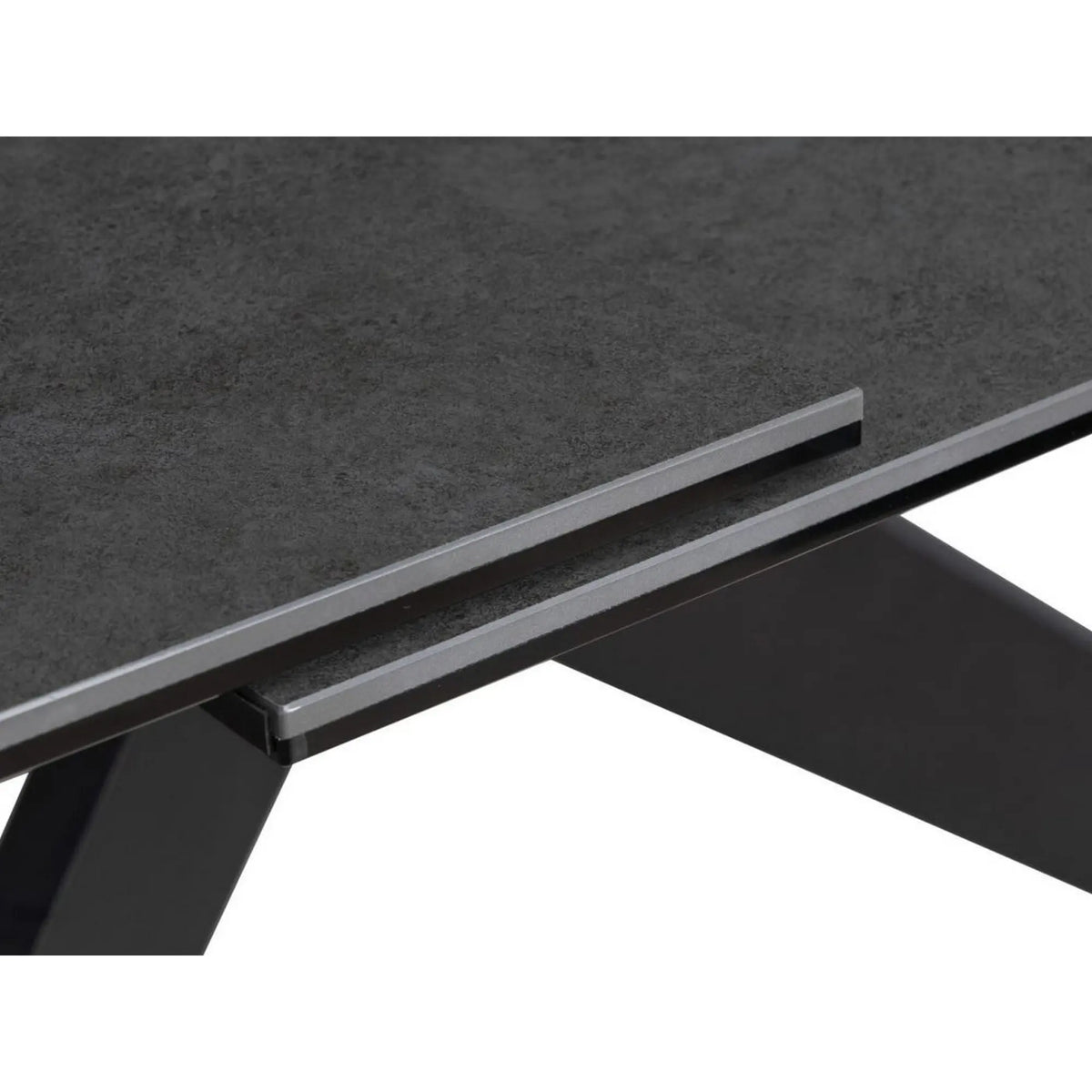 Masa extensibila COSMO, negru, sticla/ceramica/metal, 180/240x90x76 cm