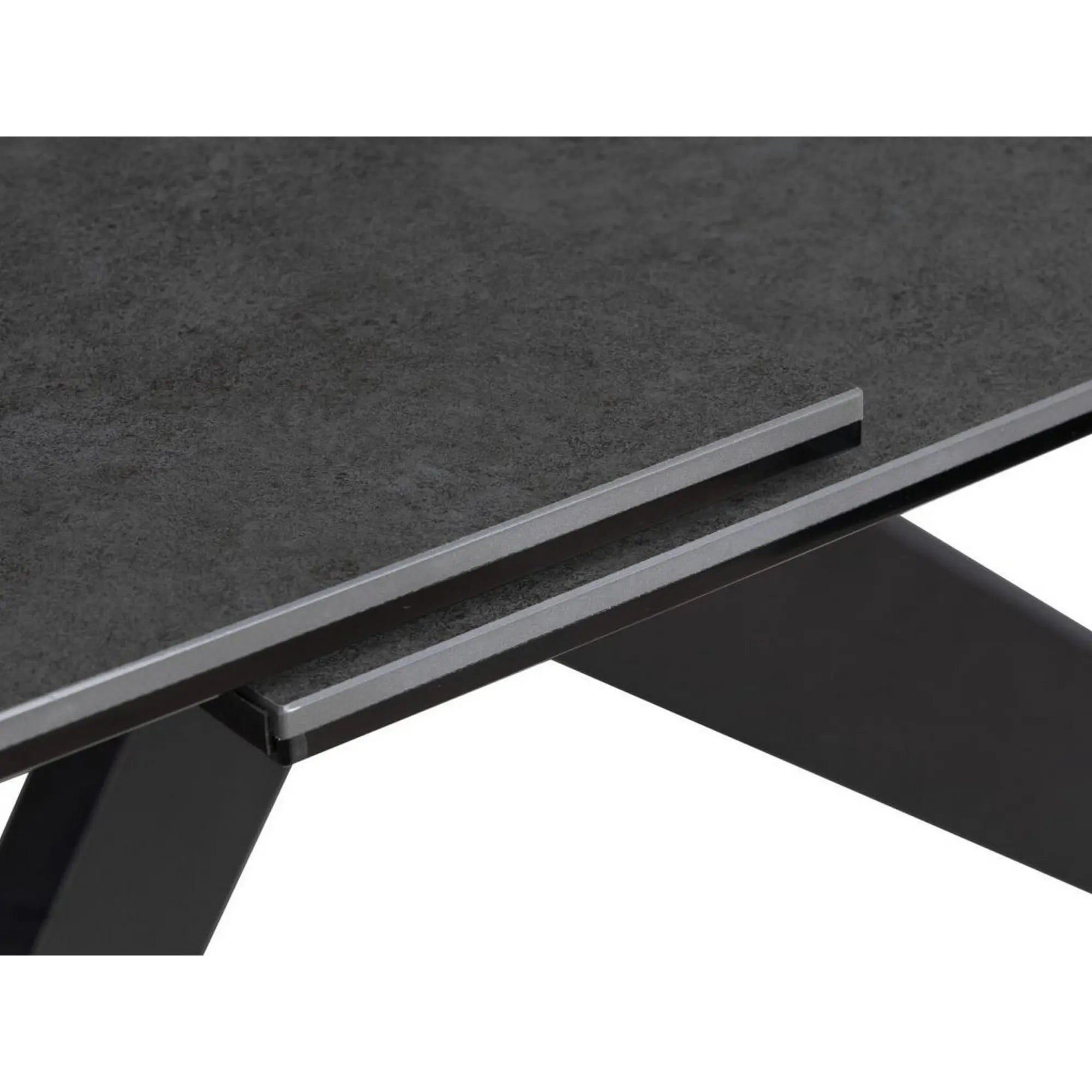 Masa extensibila COSMO, negru, sticla/ceramica/metal, 180/240x90x76 cm