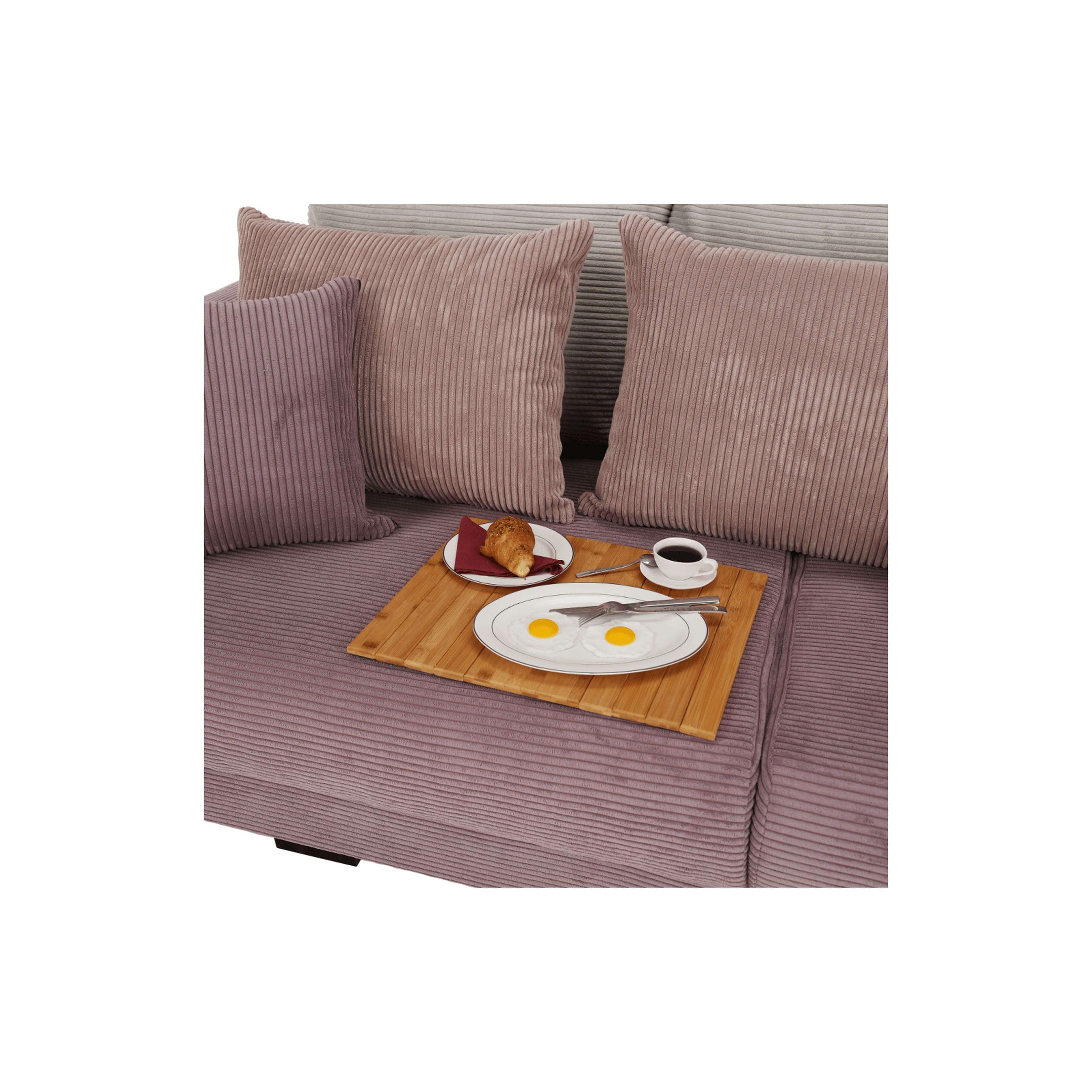 Cotiera flexibila canapea ALTE, stejar, bambus/pasla, 48x1x39 cm