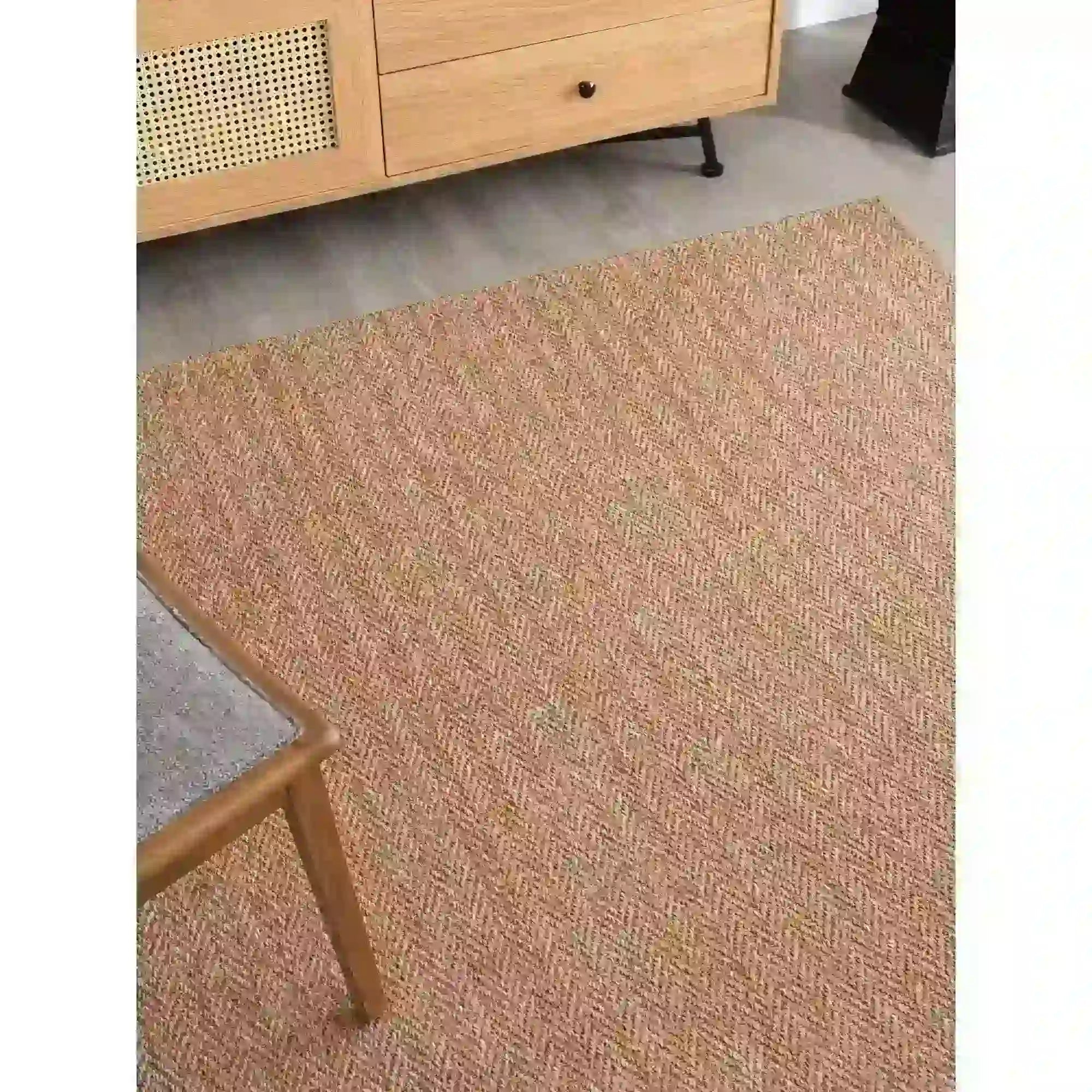 Covor 0503, 60x100 cm, forma dreptunghiulara, iuta, maro