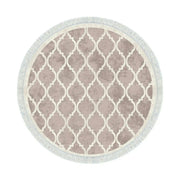 Covor, 100x100 cm, forma rotunda, poliester, crem/maro, ALN400601KR17