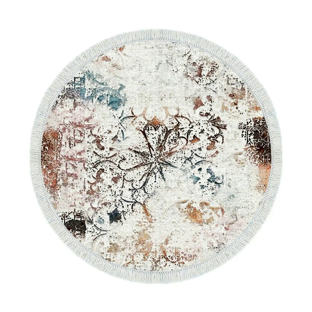Covor, 100x100 cm, forma rotunda, poliester, multicolor, ALN400609RN17