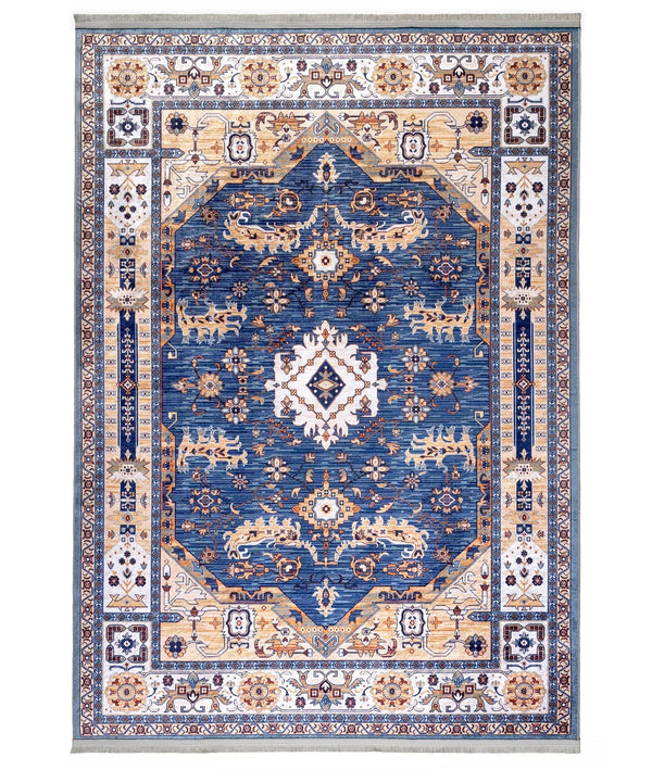 Covor 1012, 80x150 cm, forma dreptunghiulara, tesatura catifelata, multicolor