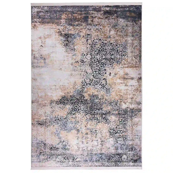 Covor 1016, 80x150 cm, forma dreptunghiulara, tesatura catifelata, multicolor