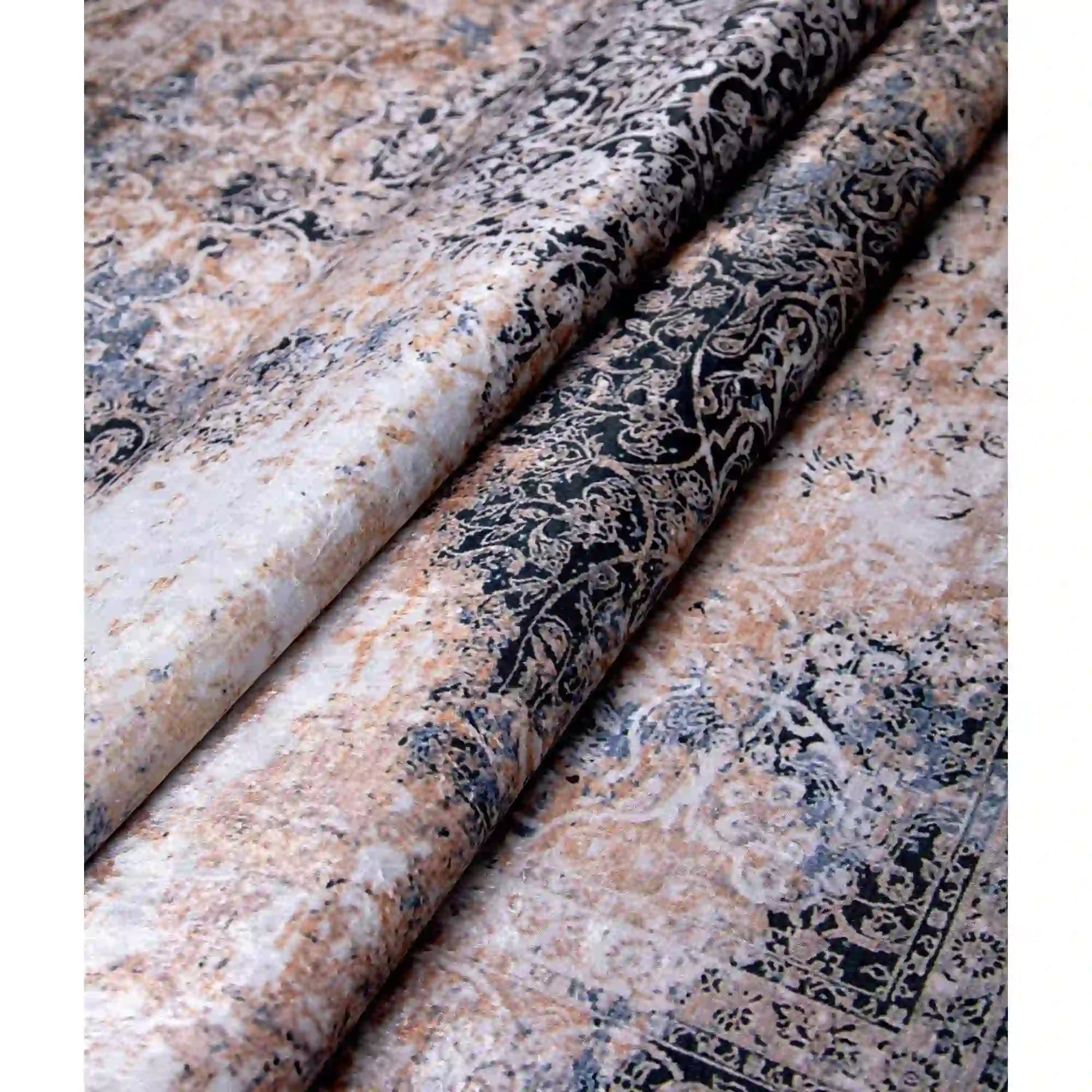 Covor 1016, 80x150 cm, forma dreptunghiulara, tesatura catifelata, multicolor