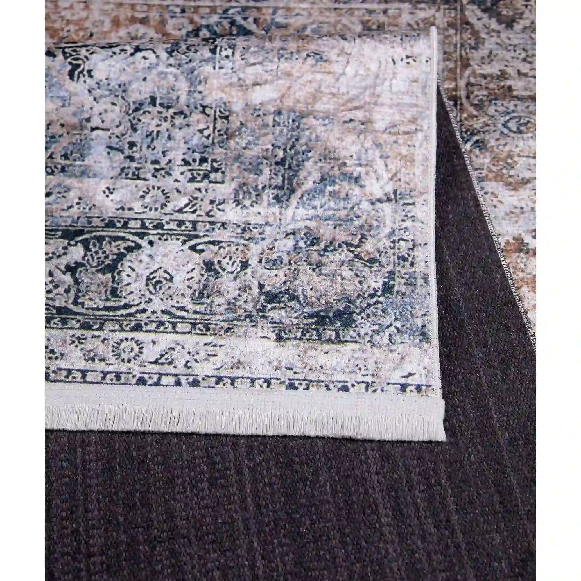 Covor 1016, 80x150 cm, forma dreptunghiulara, tesatura catifelata, multicolor