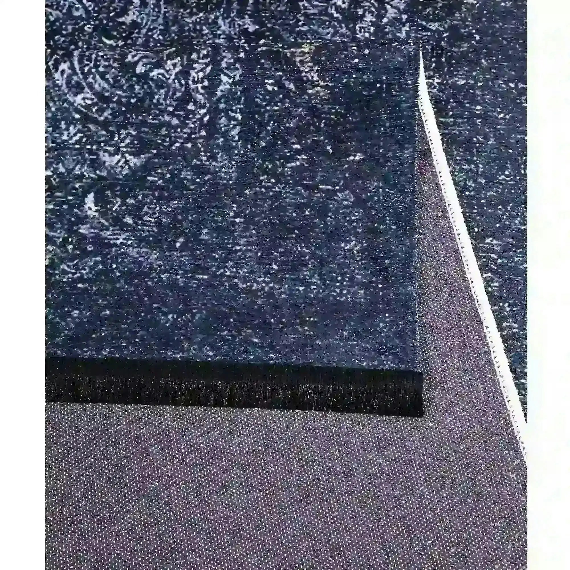 Covor 1058, 80x150 cm, forma dreptunghiulara, tesatura catifelata, albstru inchis