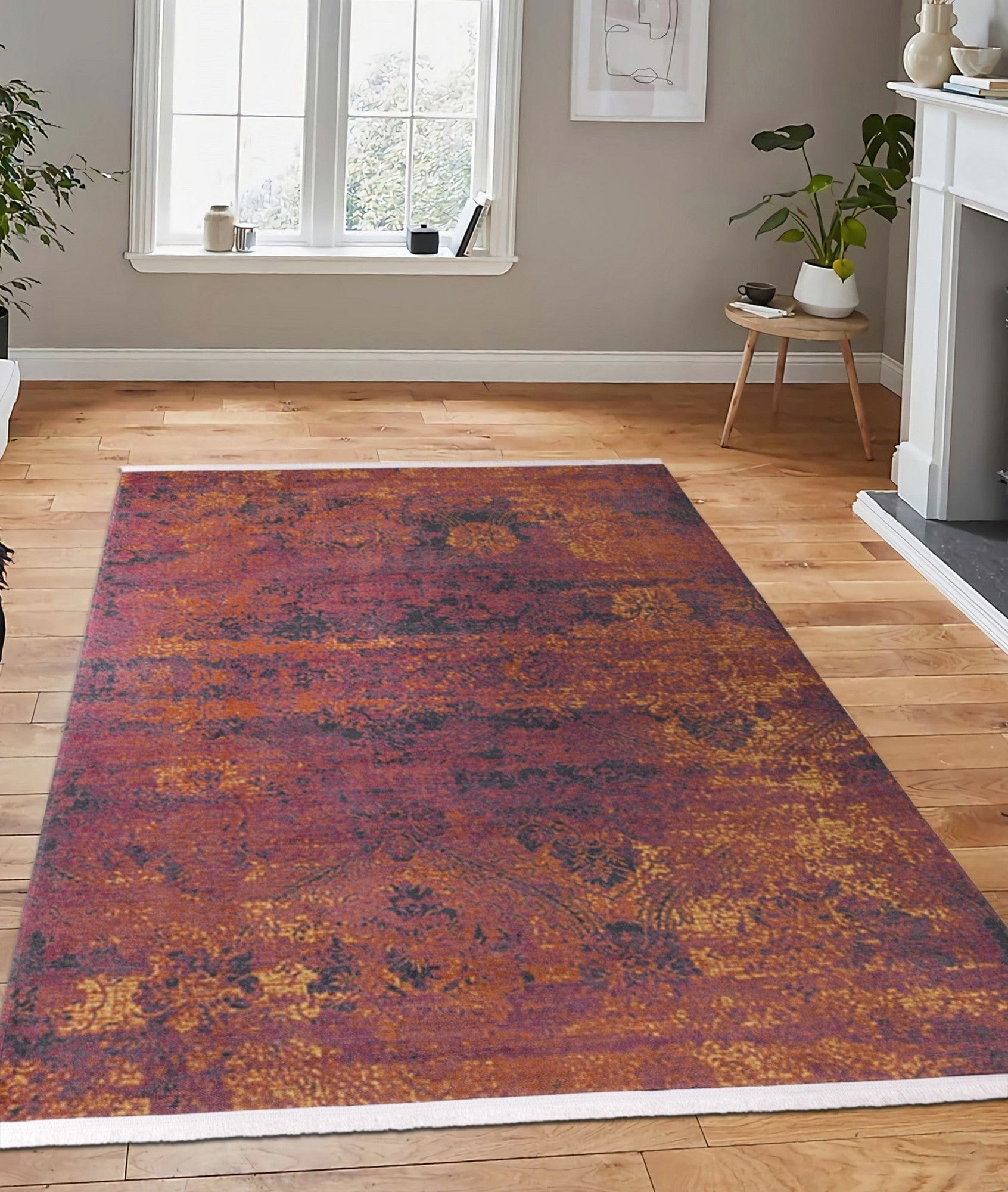 Covor 1069, 80x150 cm, forma dreptunghiulara, tesatura catifelata, multicolor