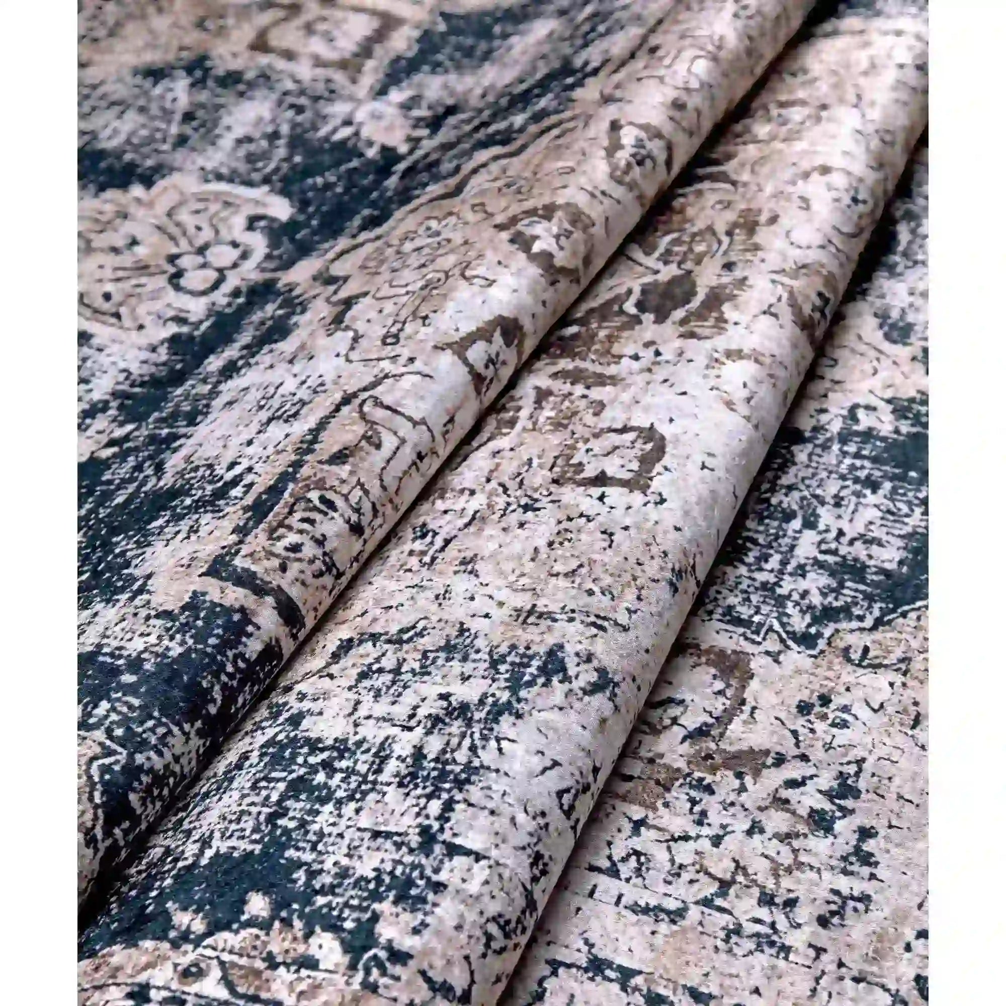 Covor 1090, 80x150 cm, forma dreptunghiulara, tesatura catifelata, multicolor