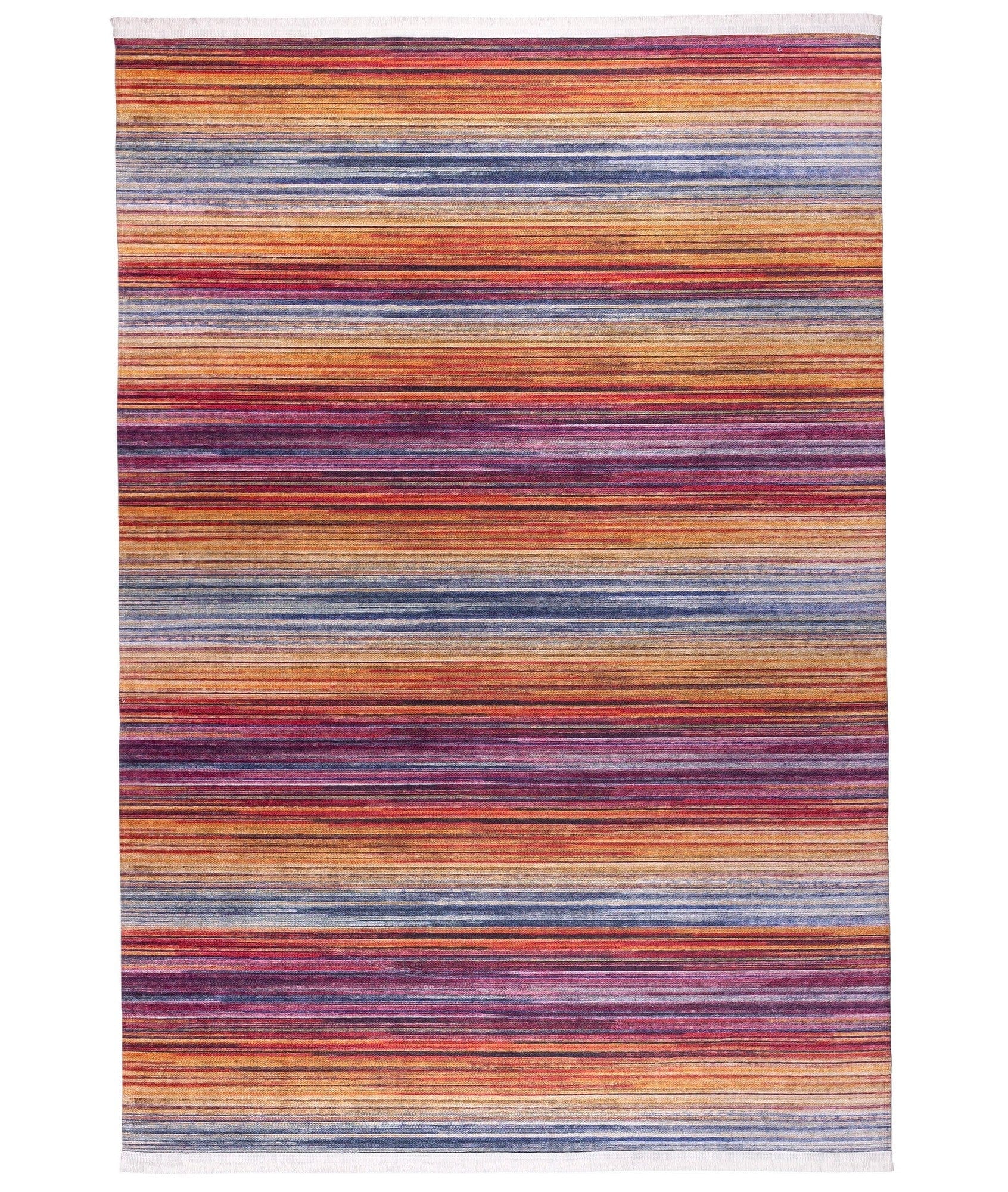 Covor 1120, 80x150 cm, forma dreptunghiulara, tesatura catifelata, multicolor