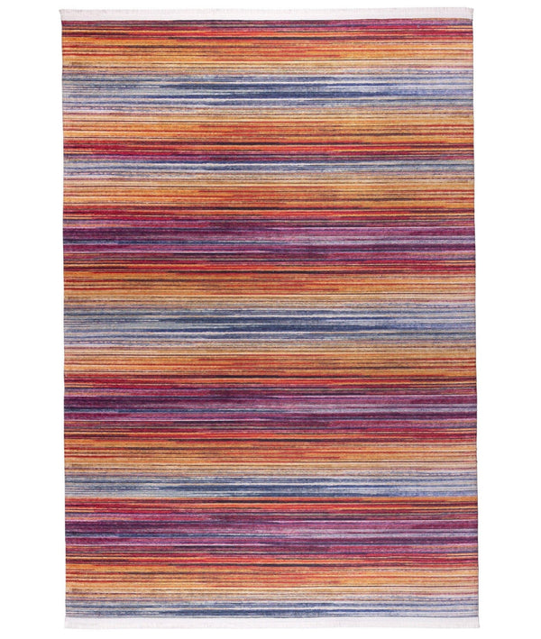 Covor 1120, 80x150 cm, forma dreptunghiulara, tesatura catifelata, multicolor