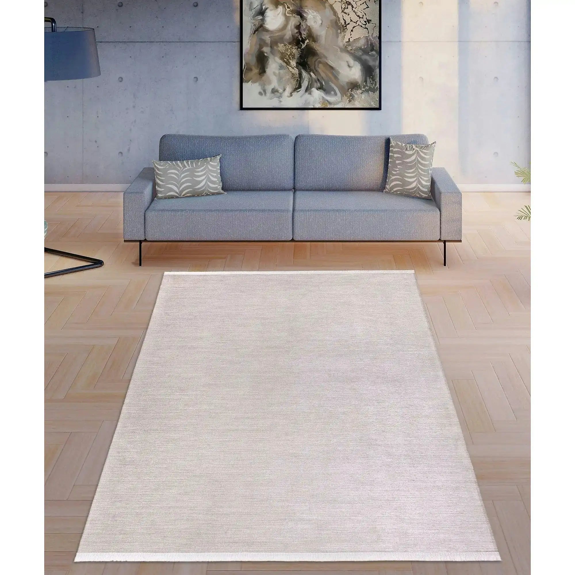 Covor 1197, 80x150 cm, forma dreptunghiulara, tesatura catifelata, roz deschis