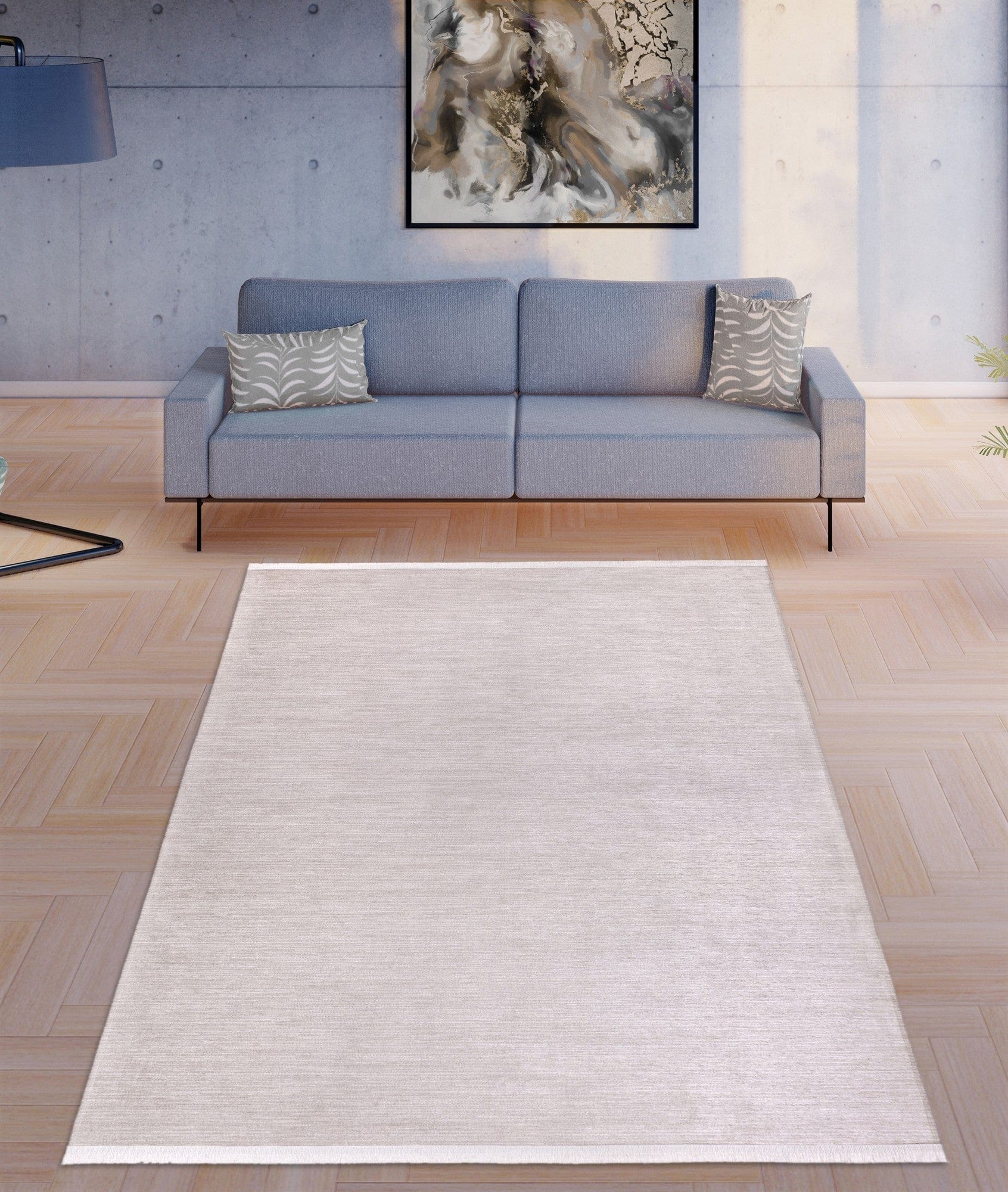 Covor 1197, 80x150 cm, forma dreptunghiulara, tesatura catifelata, roz deschis