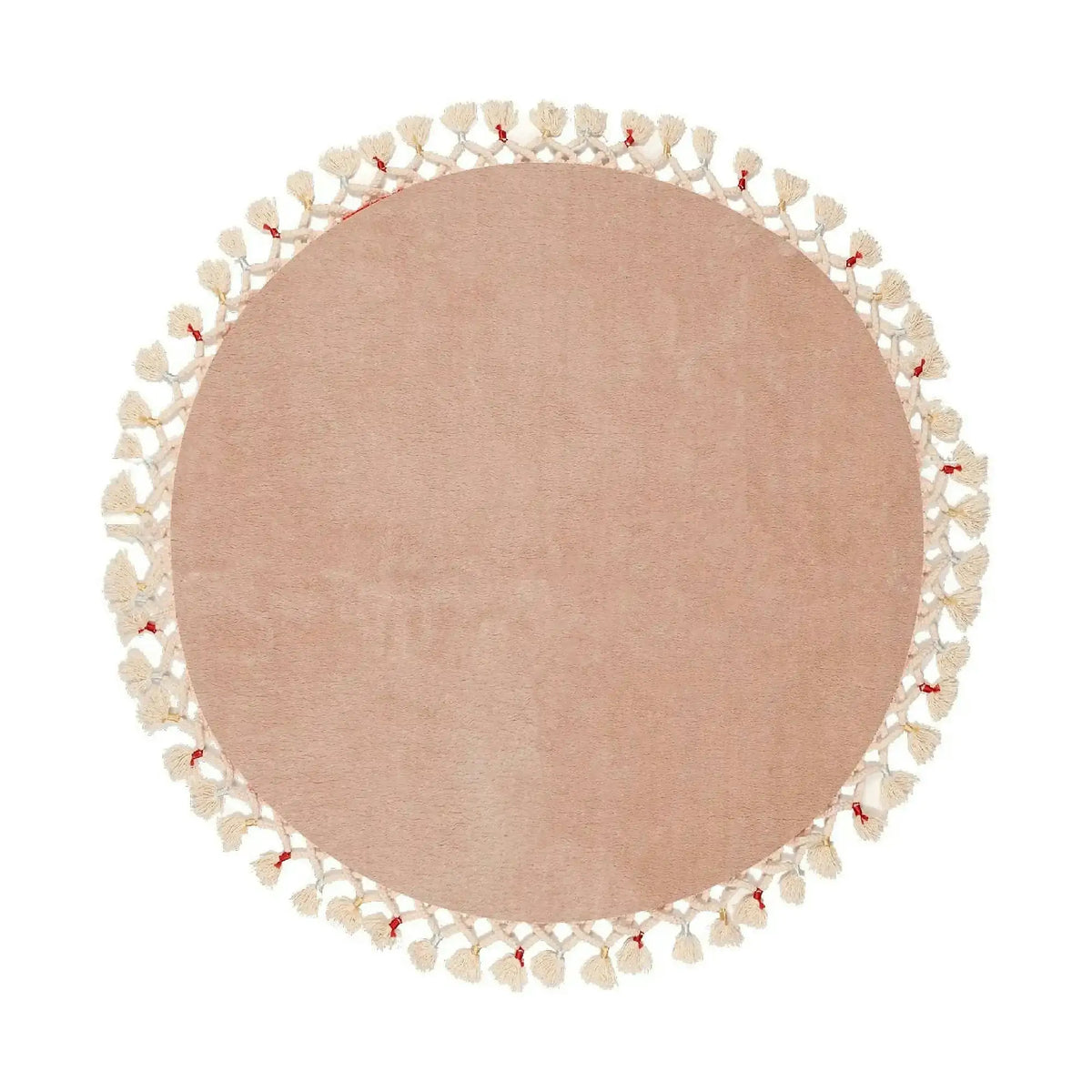 Covor 1286, 80x80 cm, forma rotunda, acril, crem