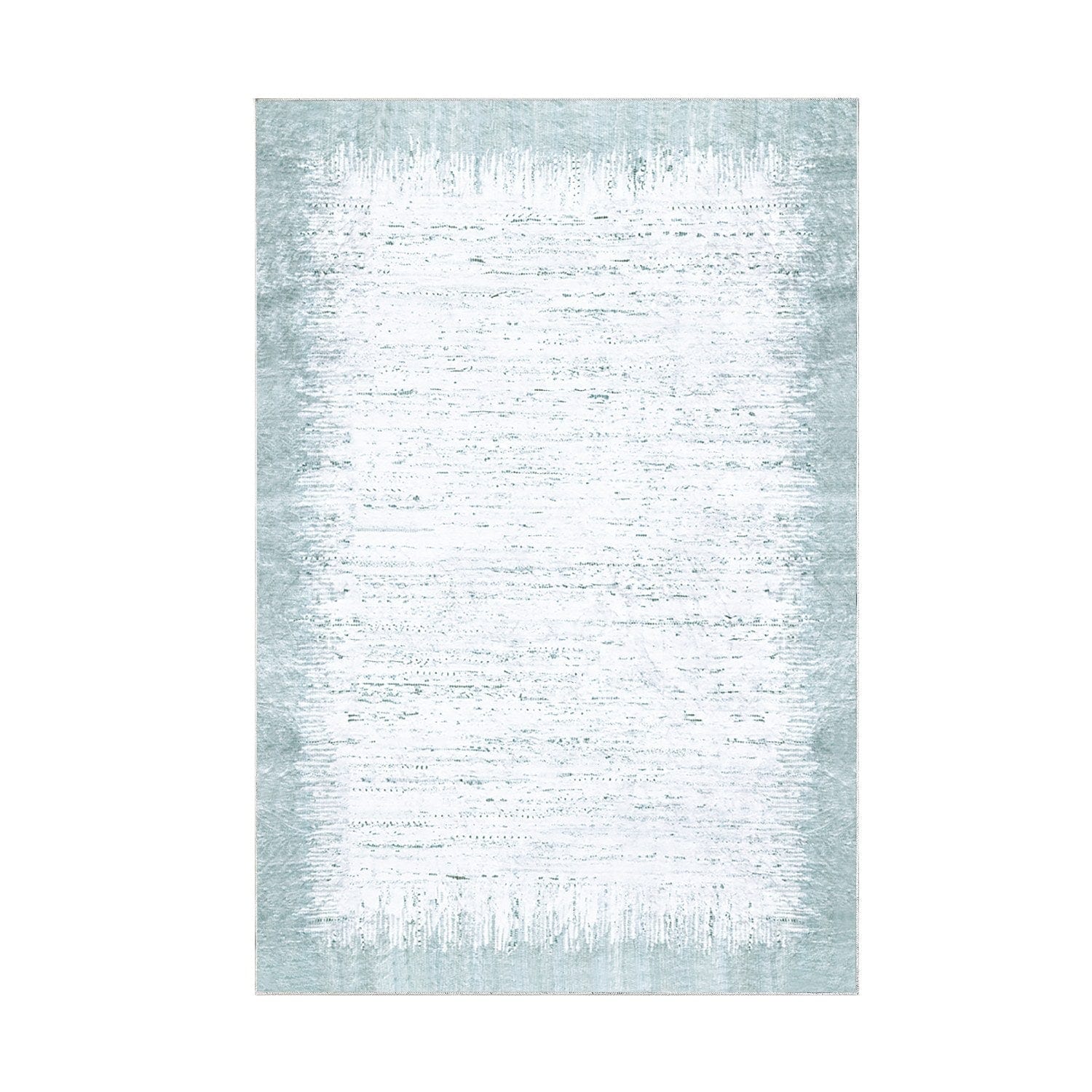 Covor 1342, 80x120 cm, forma dreptunghiulara, poliester, albastru/alb