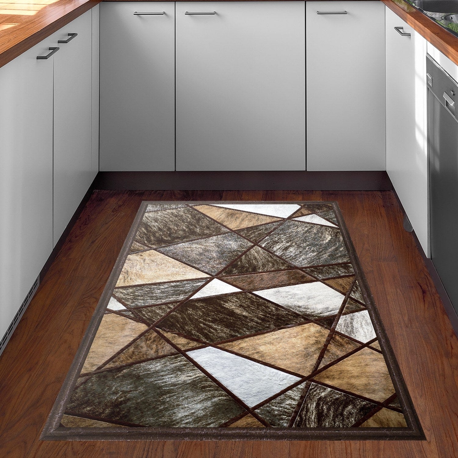 Covor 1716 - V2, 80x120 cm, forma dreptunghiulara, poliester, multicolor