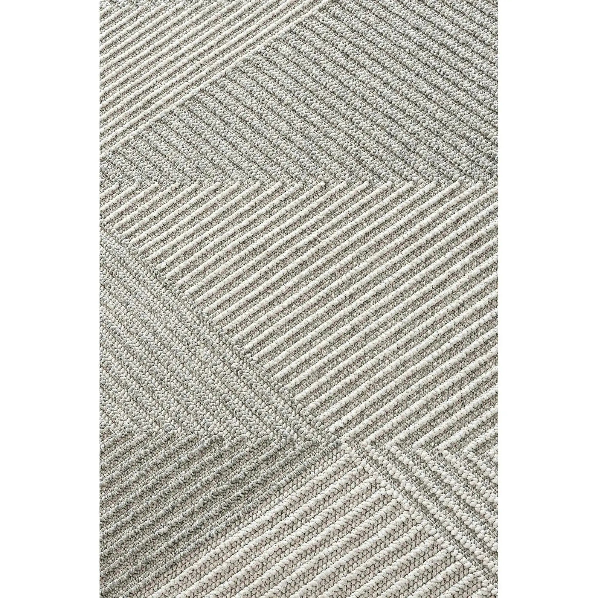 Covor 19270A, 60x100 cm, forma dreptunghiulara, polipropilena, gri/crem
