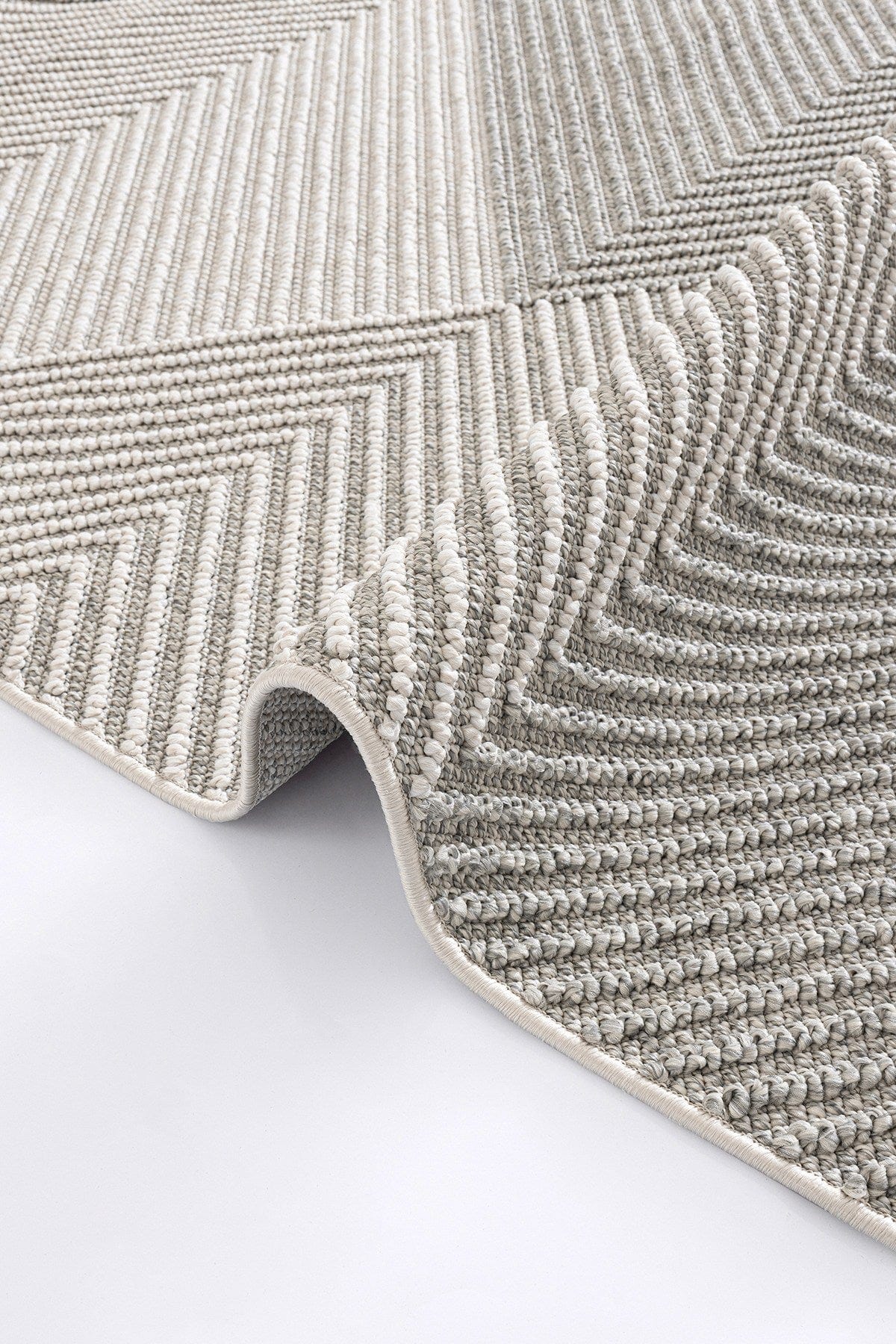 Covor 19270A, 60x100 cm, forma dreptunghiulara, polipropilena, gri/crem