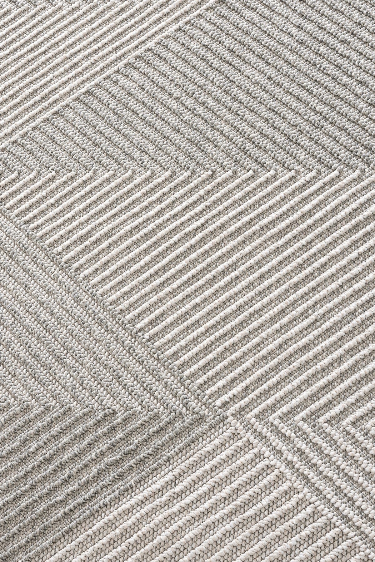Covor 19270A, 80x150 cm, forma dreptunghiulara, polipropilena, gri/crem