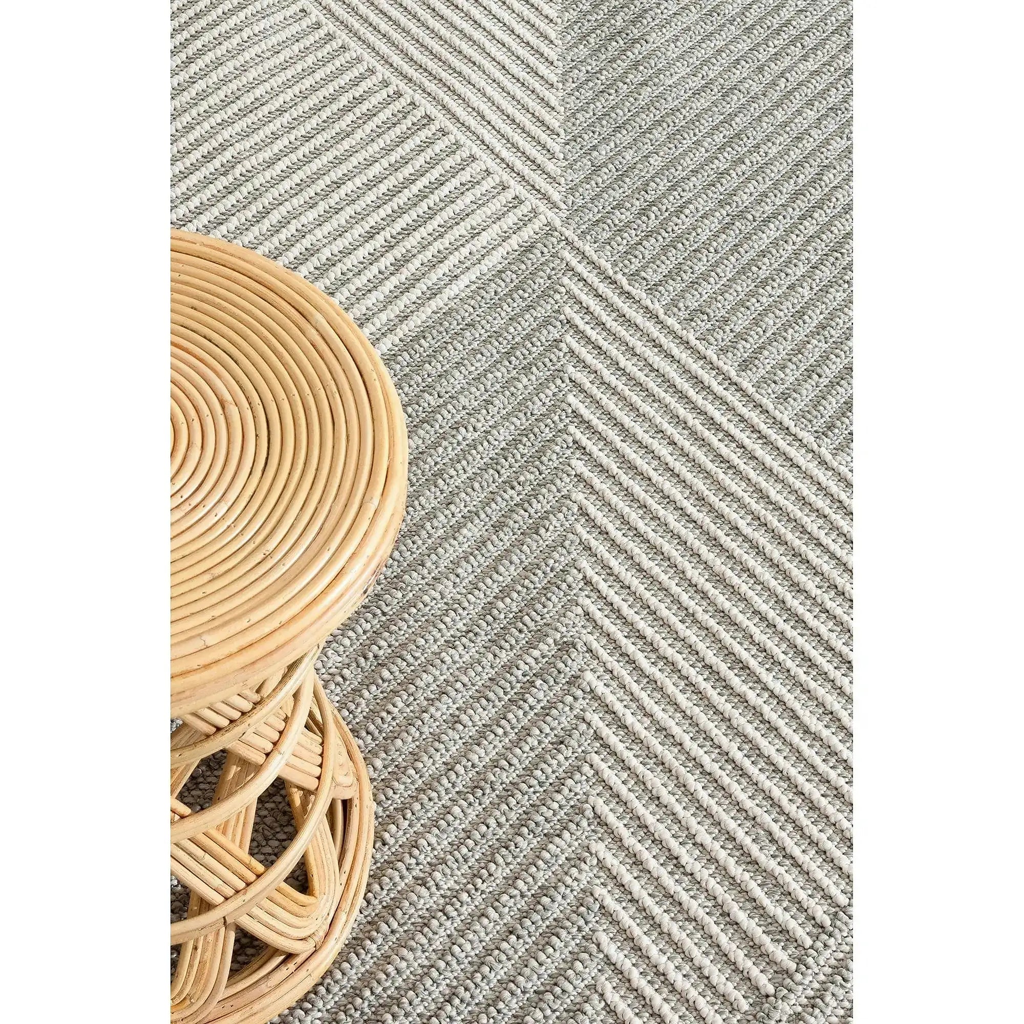 Covor 19270A, 80x150 cm, forma dreptunghiulara, polipropilena, gri/crem