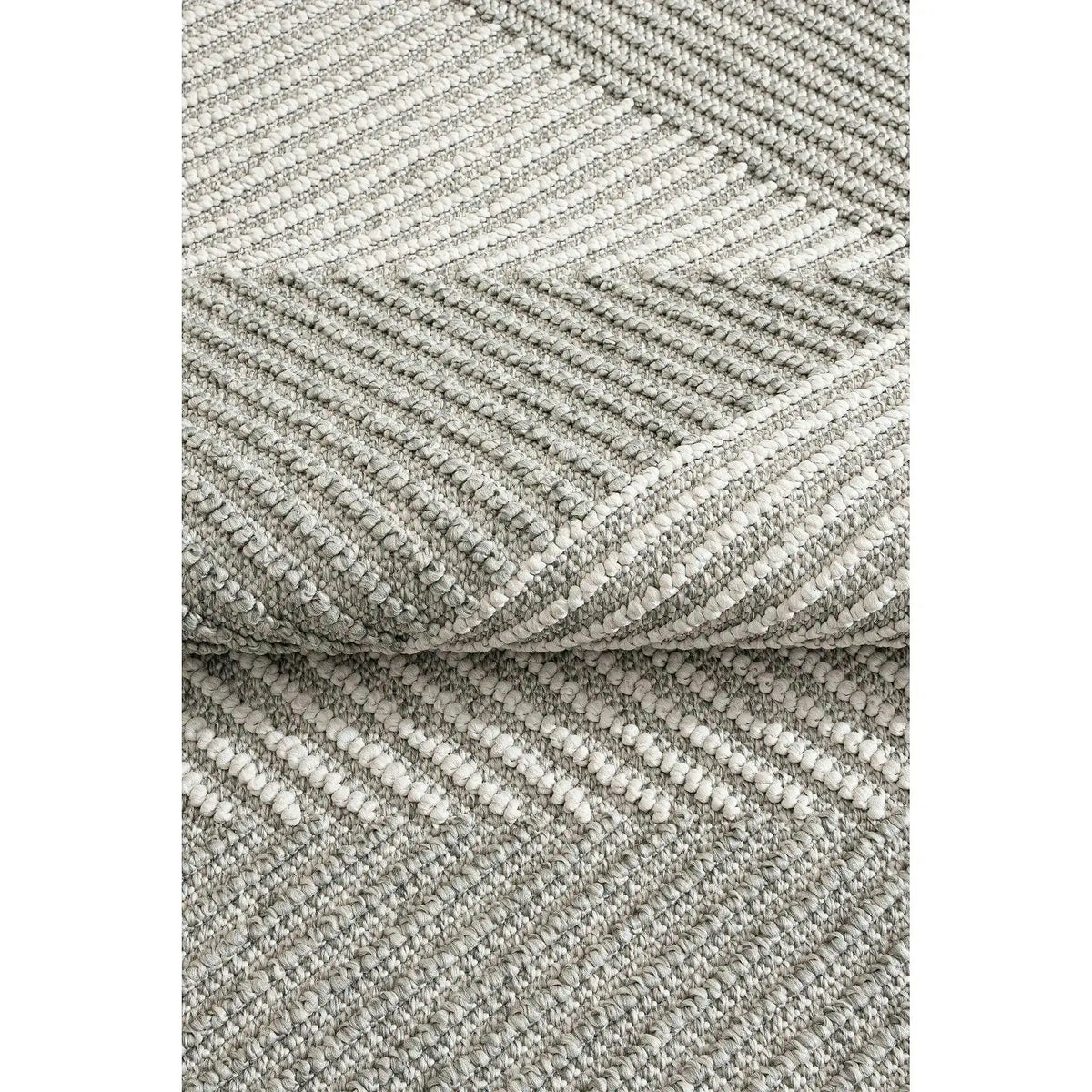 Covor 19270A, 80x150 cm, forma dreptunghiulara, polipropilena, gri/crem