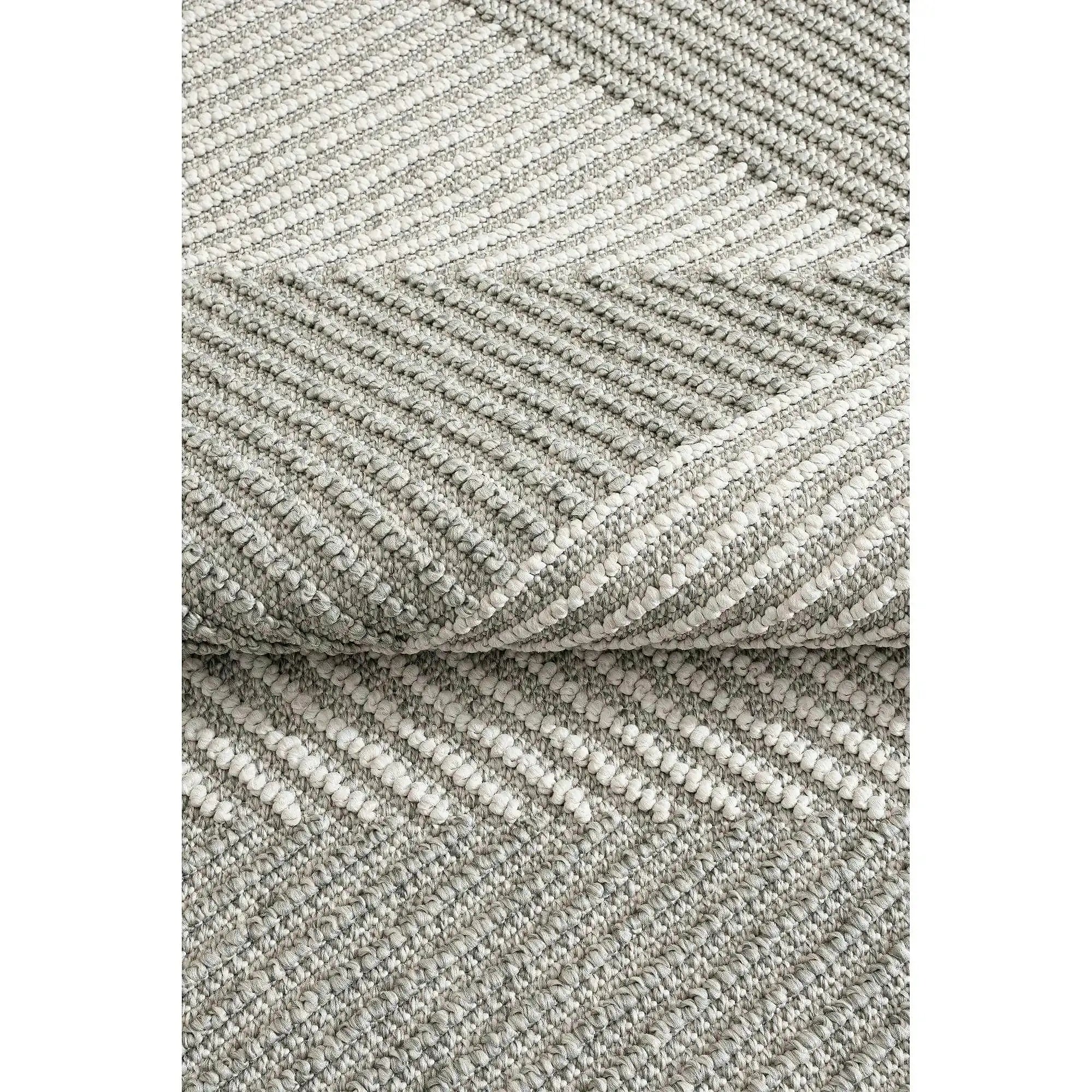 Covor 19270A, 80x150 cm, forma dreptunghiulara, polipropilena, gri/crem