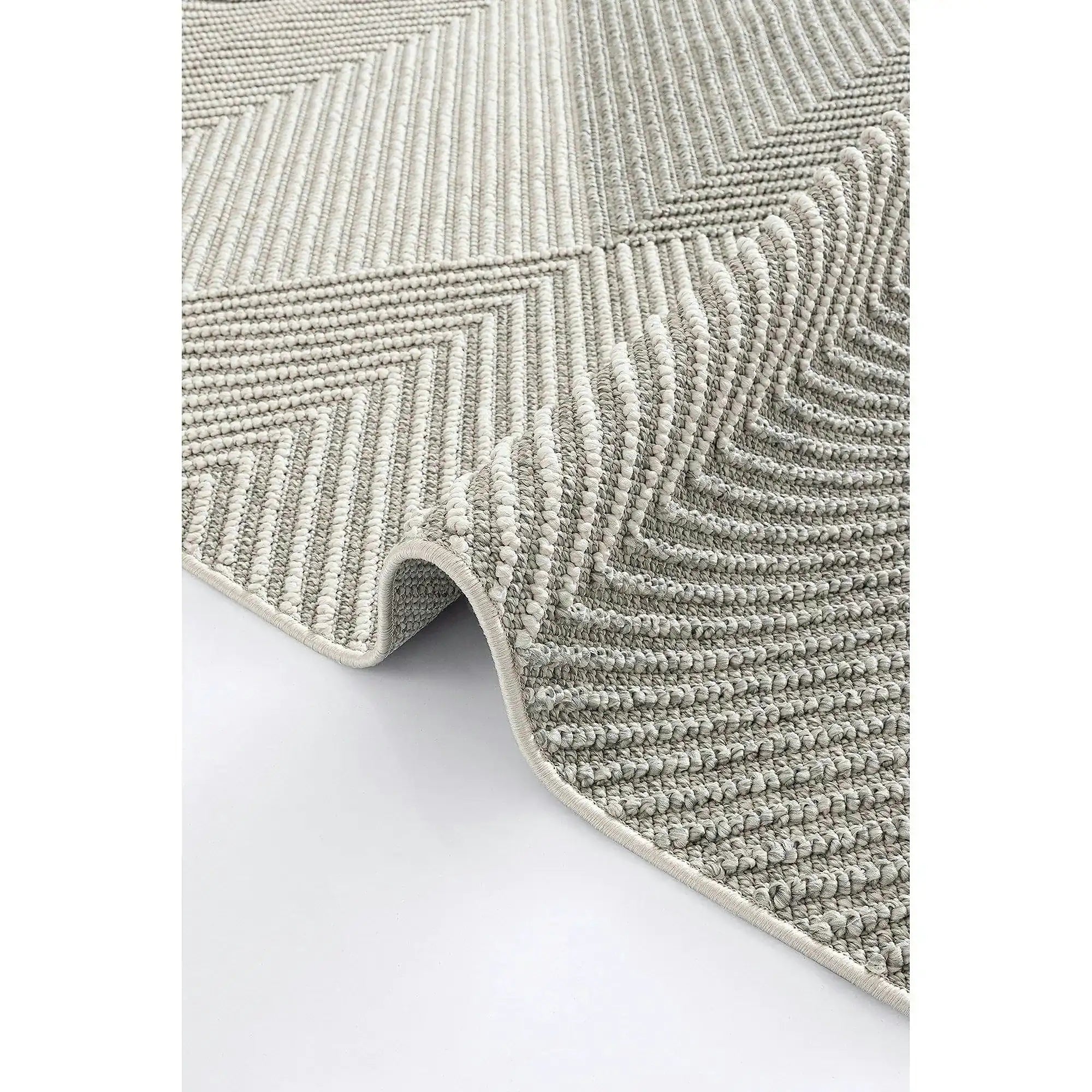 Covor 19270A, 80x150 cm, forma dreptunghiulara, polipropilena, gri/crem