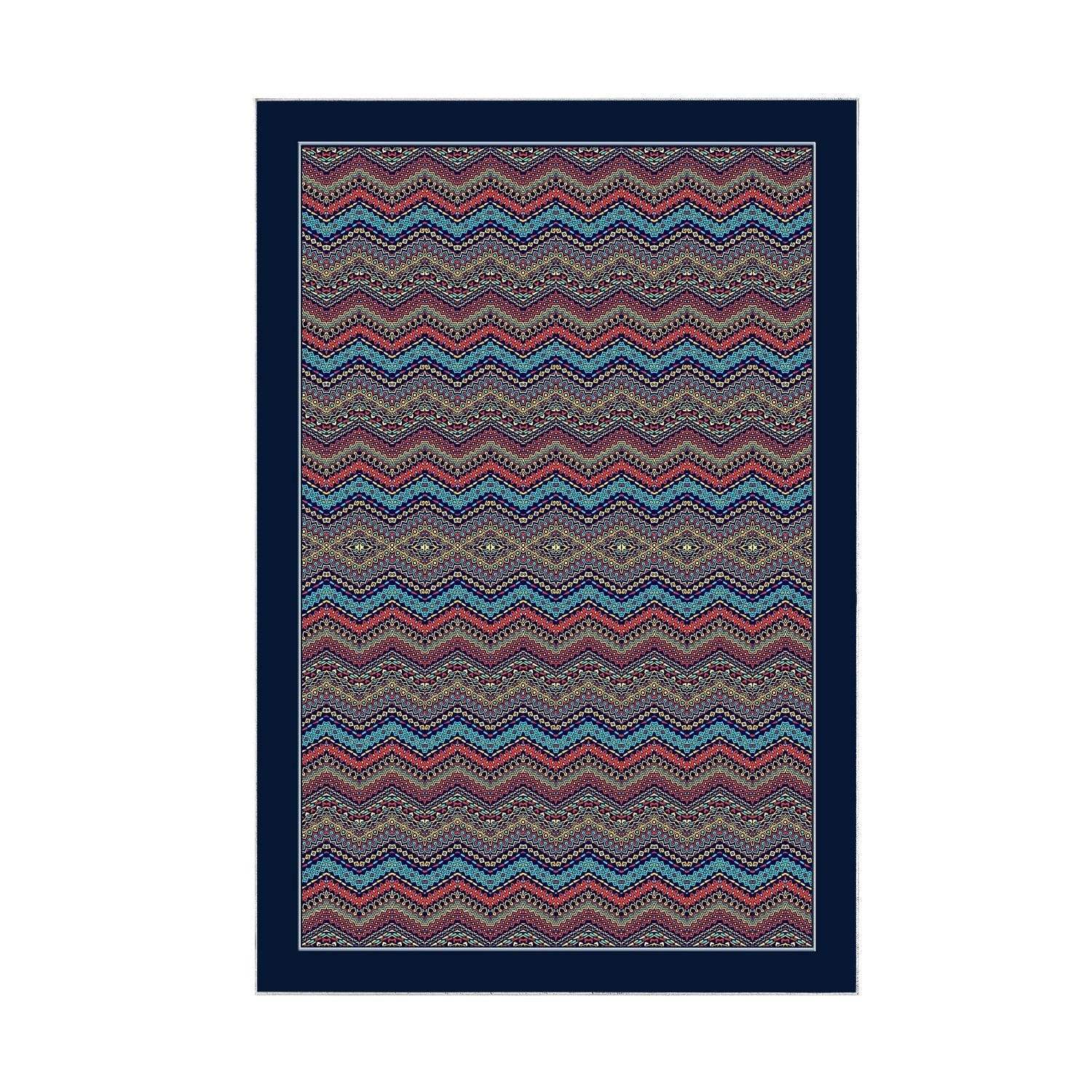 Covor 1935 - V2, 80x120 cm, forma dreptunghiulara, poliester, multicolor