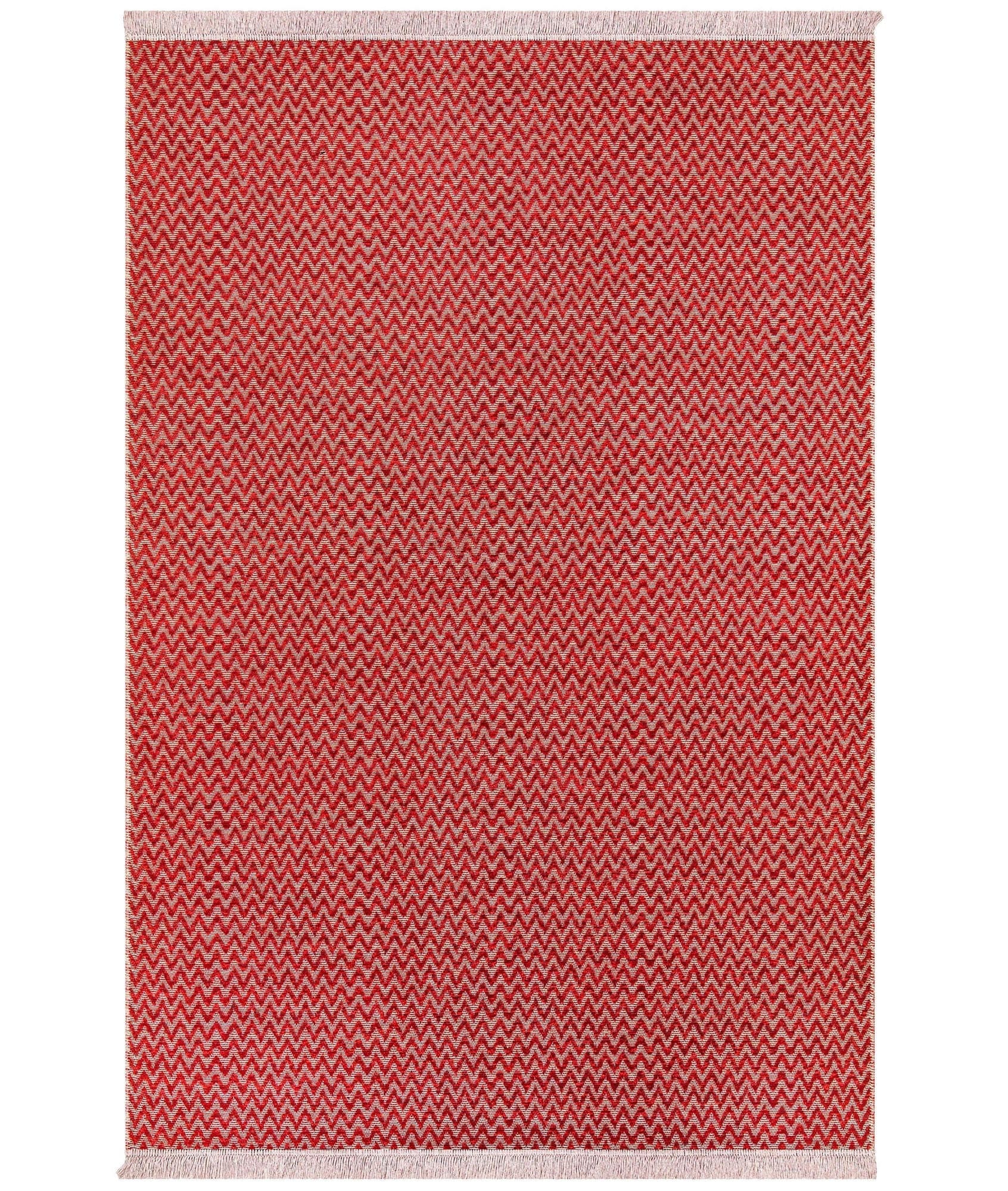 Covor 23033A, 60x100 cm, forma dreptunghiulara, bumbac, rosu