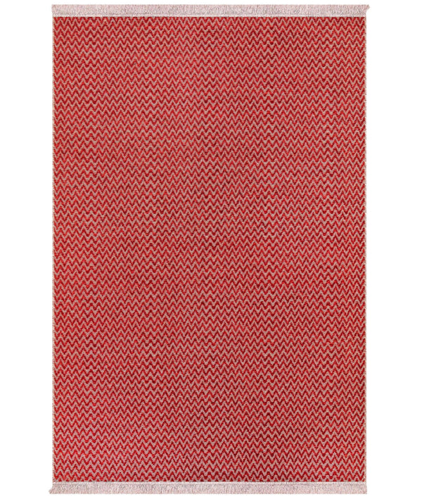 Covor 23033A, 60x100 cm, forma dreptunghiulara, bumbac, rosu
