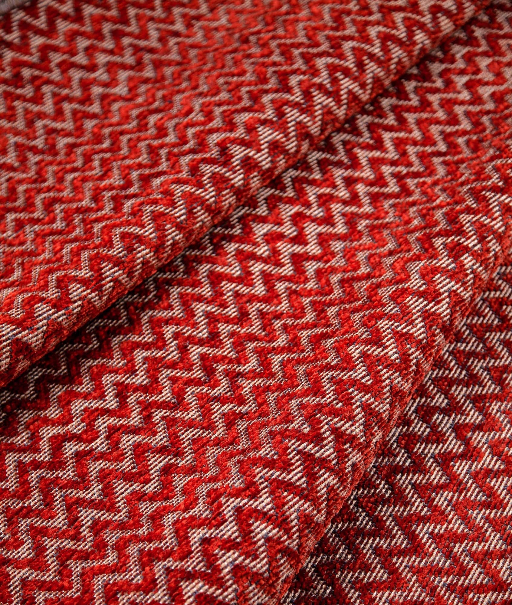 Covor 23033A, 60x100 cm, forma dreptunghiulara, bumbac, rosu