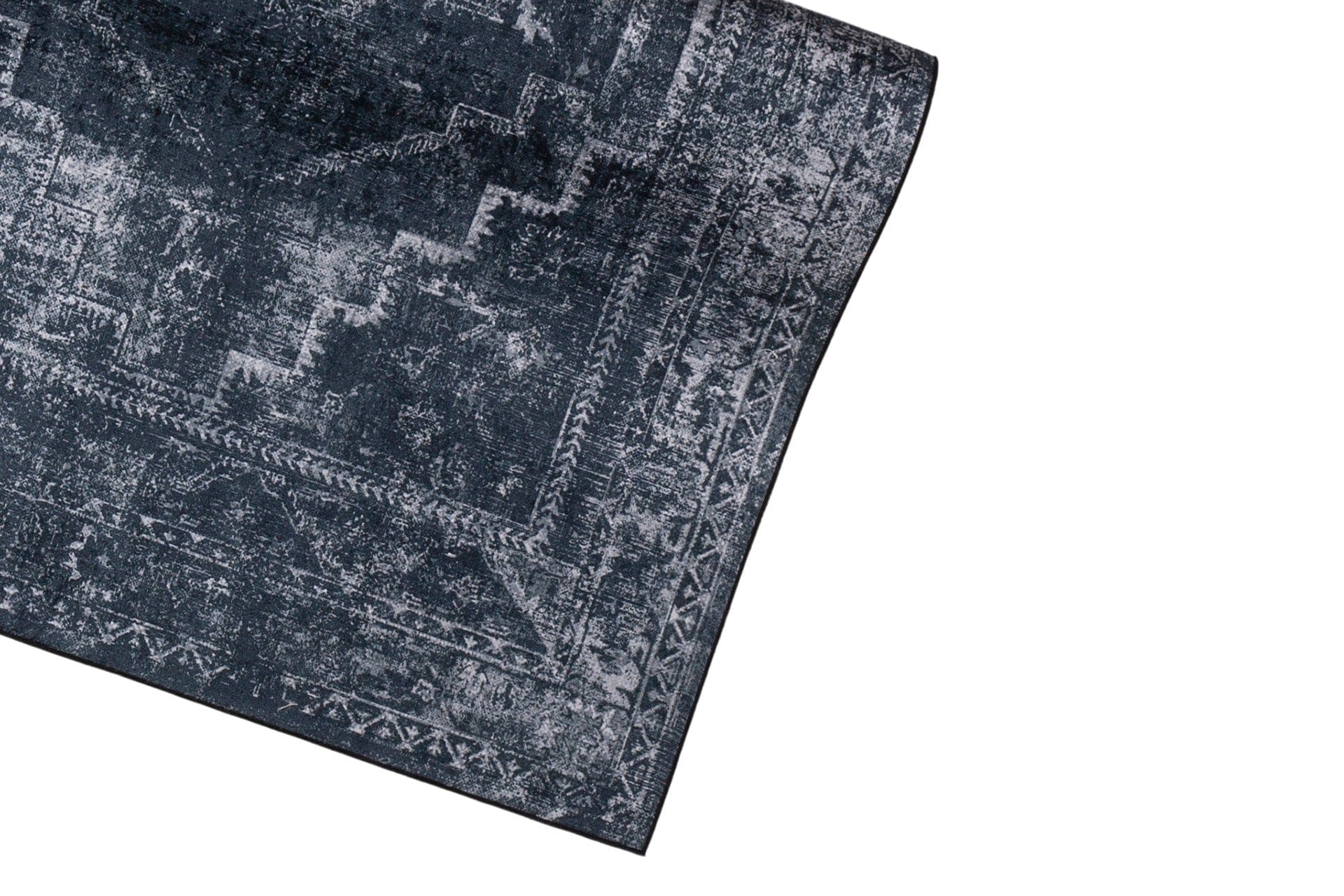 Covor 4008A, 80x150 cm, forma dreptunghiulara, tesatura catifelata, negru
