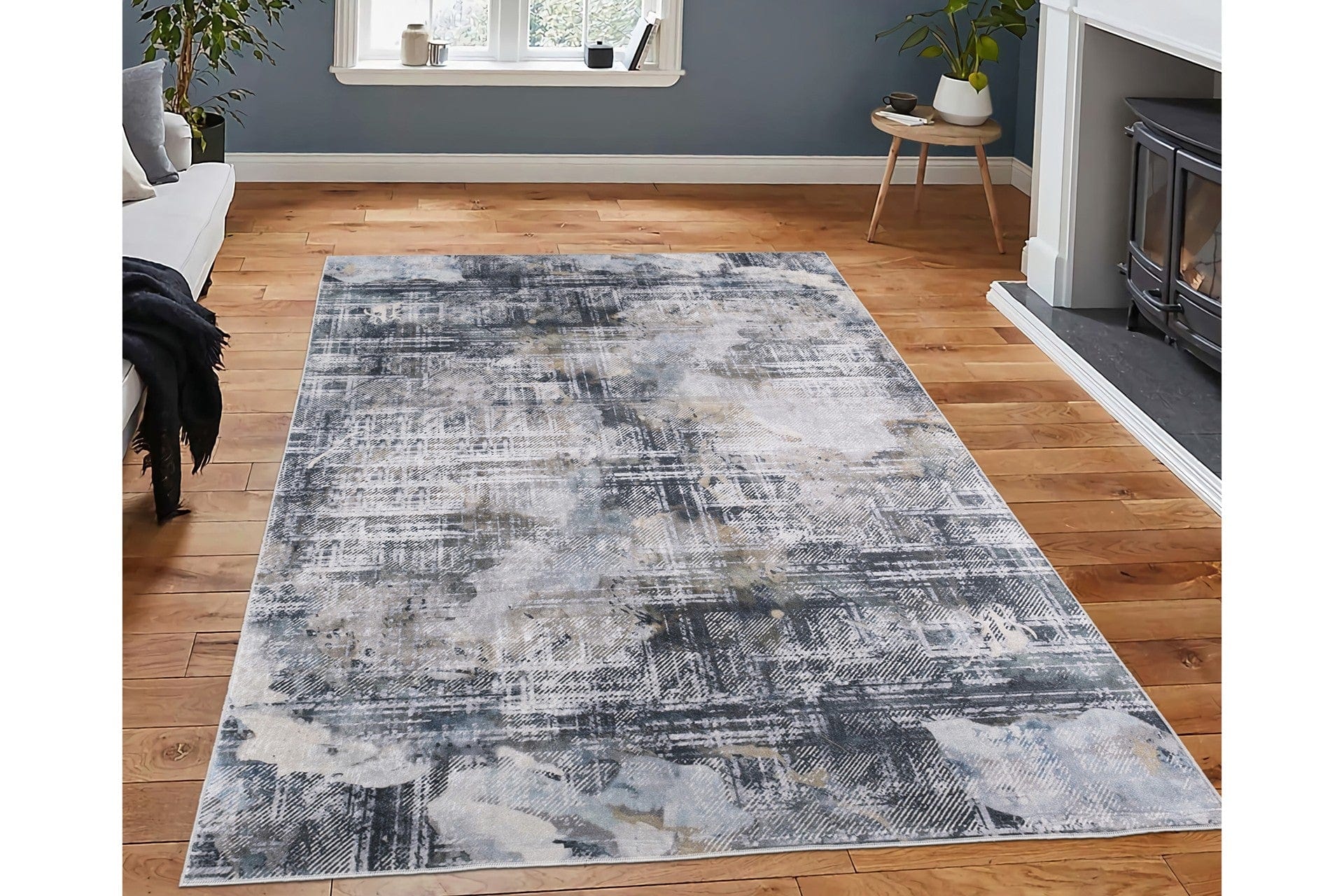 Covor 4038A, 80x150 cm, forma dreptunghiulara, tesatura catifelata, multicolor