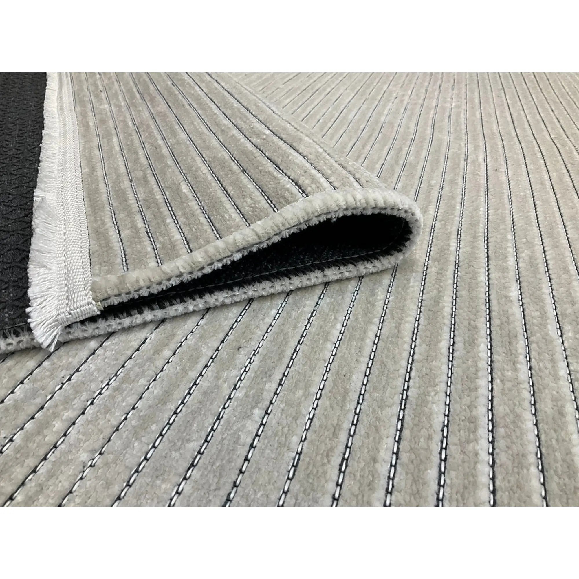 Covor 514SRZ2059, 80x150 cm, forma dreptunghiulara, material tesut, crem