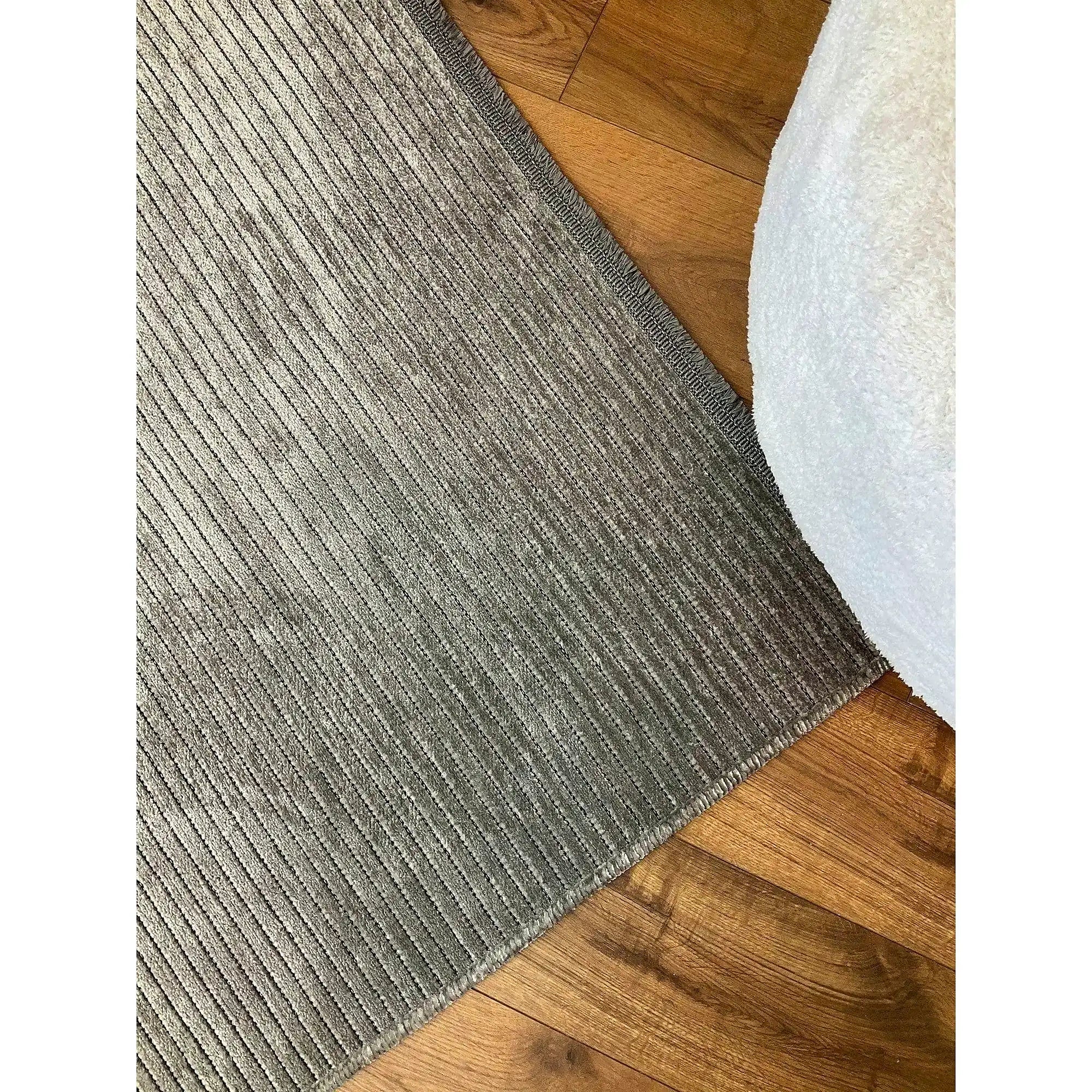 Covor 514SRZ2065, 80x150 cm, forma dreptunghiulara, material tesut, gri