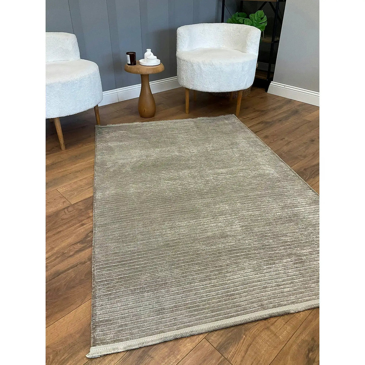 Covor 514SRZ2071, 80x150 cm, forma dreptunghiulara, material tesut, bej