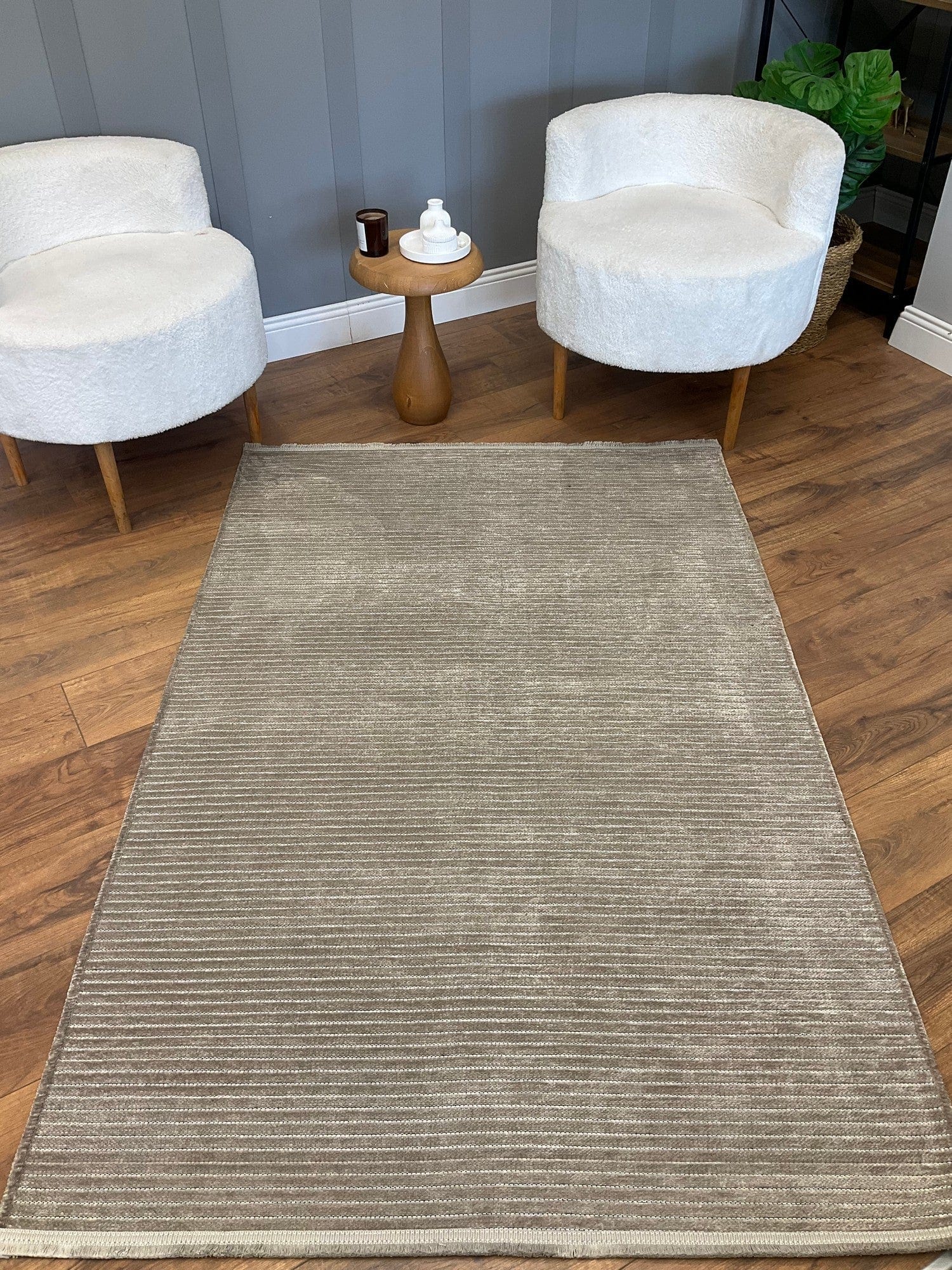 Covor 514SRZ2071, 80x150 cm, forma dreptunghiulara, material tesut, bej