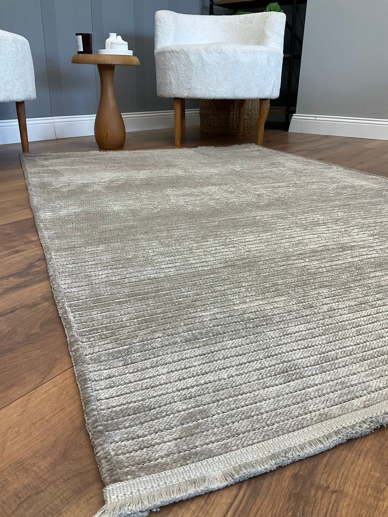 Covor 514SRZ2071, 80x150 cm, forma dreptunghiulara, material tesut, bej